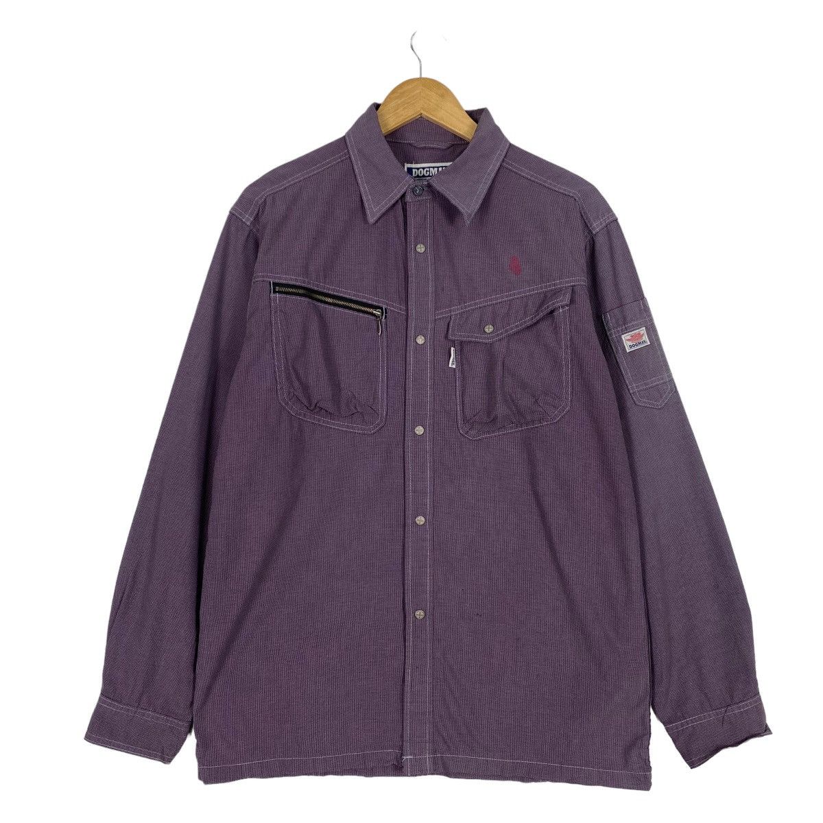 image of Vintage Dogman Comfortable Workwear in Purple, Men's (Size Medium)