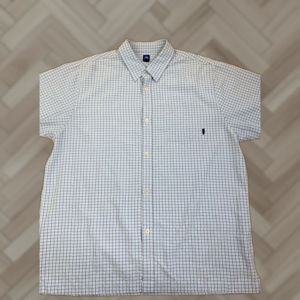 Rusty Rusty Plaid Button-Up Short Sleeve T Shirt XL Mens Blue 90s Classic Button-Down Collar Size US XL / EU 56 / 4 - 1 Thumbnail