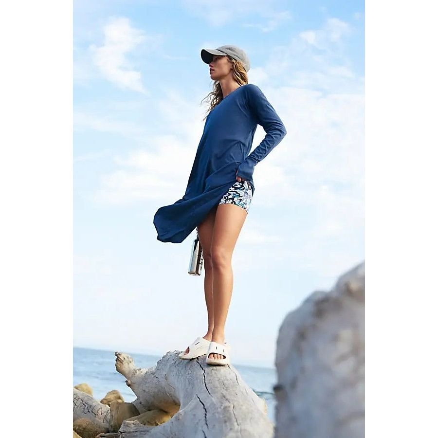 Free People New FP MOVEMENT Long Game Tunic Layer $78 MEDIUM Blue Size M / US 6-8 / IT 42-44 - 3 Thumbnail
