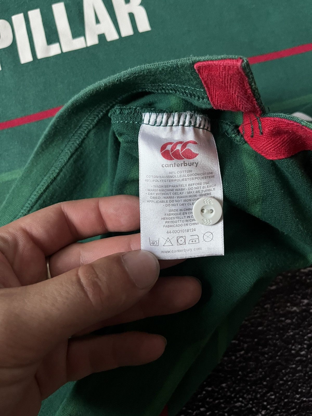 Canterbury of New Zealand Vintage Canterbury Leicester Tigers Caterpillar Rugby Polo Size US XXL / EU 58 / 5 - 6 Thumbnail