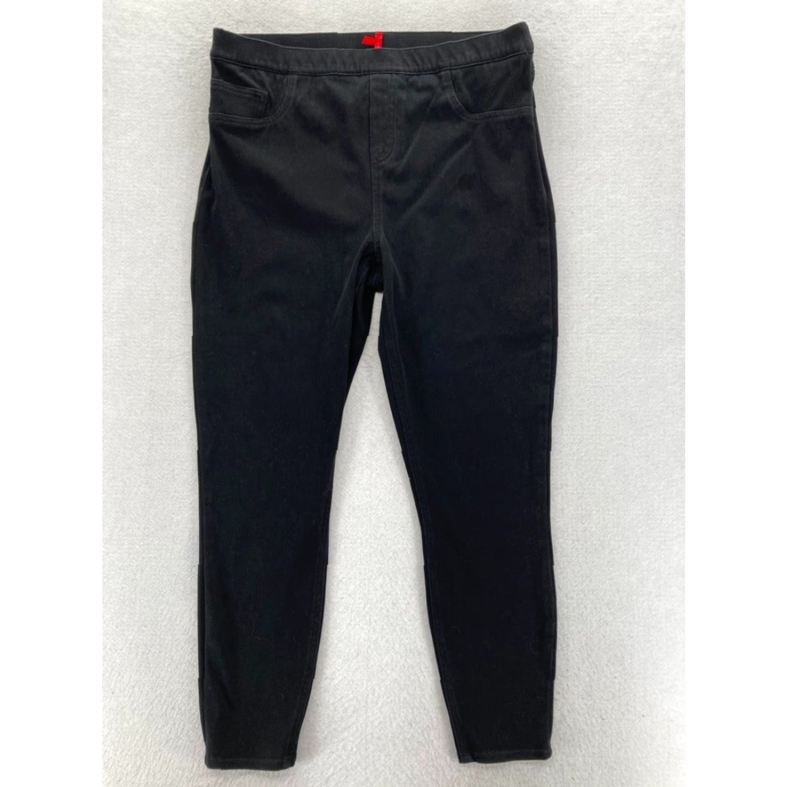 Spanx SPANX Pull On Leggings Women's 1X Black Stretch Knit Skinny Ankle High Rise Size 40" / US 18 - 2 Thumbnail
