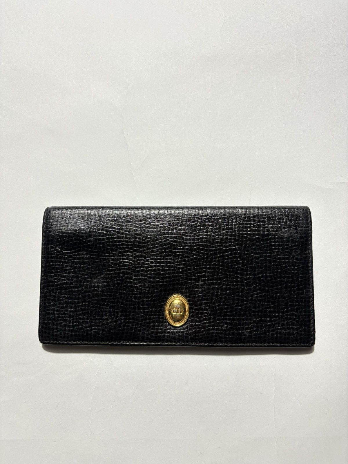 Dior VINTAGE CHRISTIAN DIOR CD LOGO EMBLEM LEATHER LONG WALLET Size ONE SIZE - 1 Thumbnail
