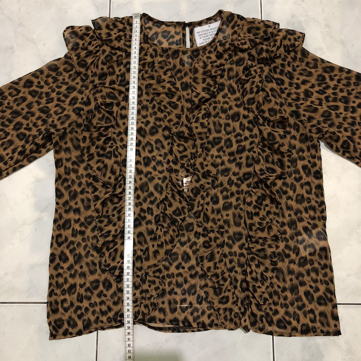 If Six Was Nine Style Nanda Leopard Blouse Asian Style Korean & Japanese Size ONE SIZE - 17 Thumbnail