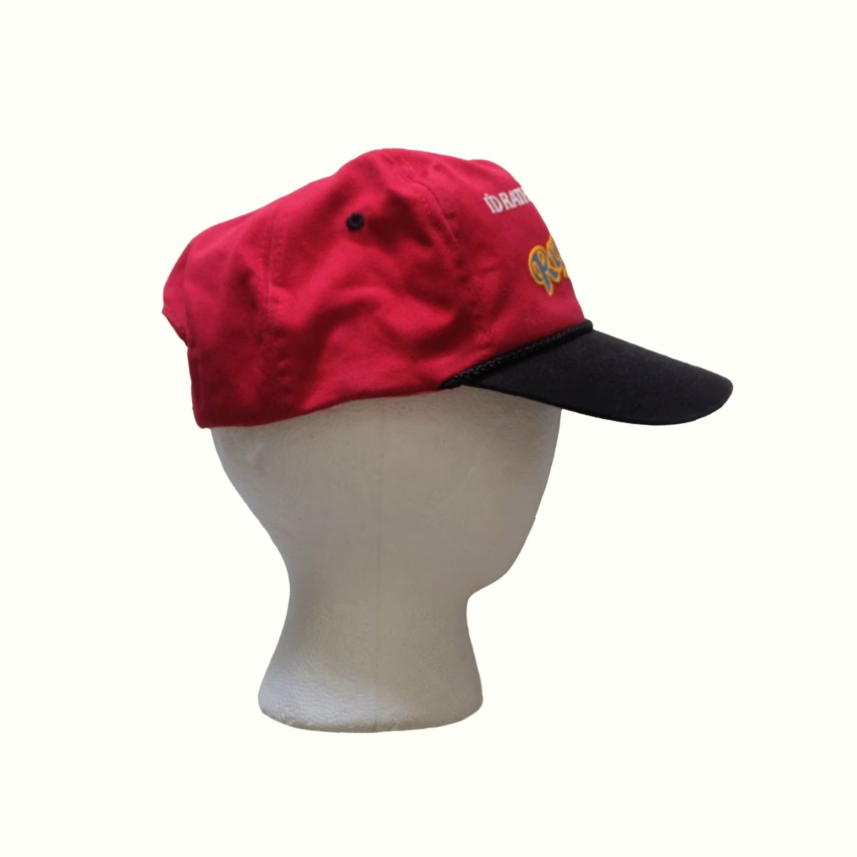 Vintage VINTAGE USA 80s 90s RACING FLAG FUNNY PUFF PRINT ADJUSTABLE BASEBALL HAT CAP ONESIZE Size ONE SIZE - 2 Thumbnail