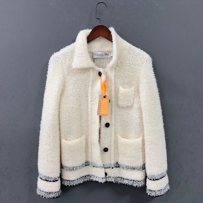 Dior White teddy coat