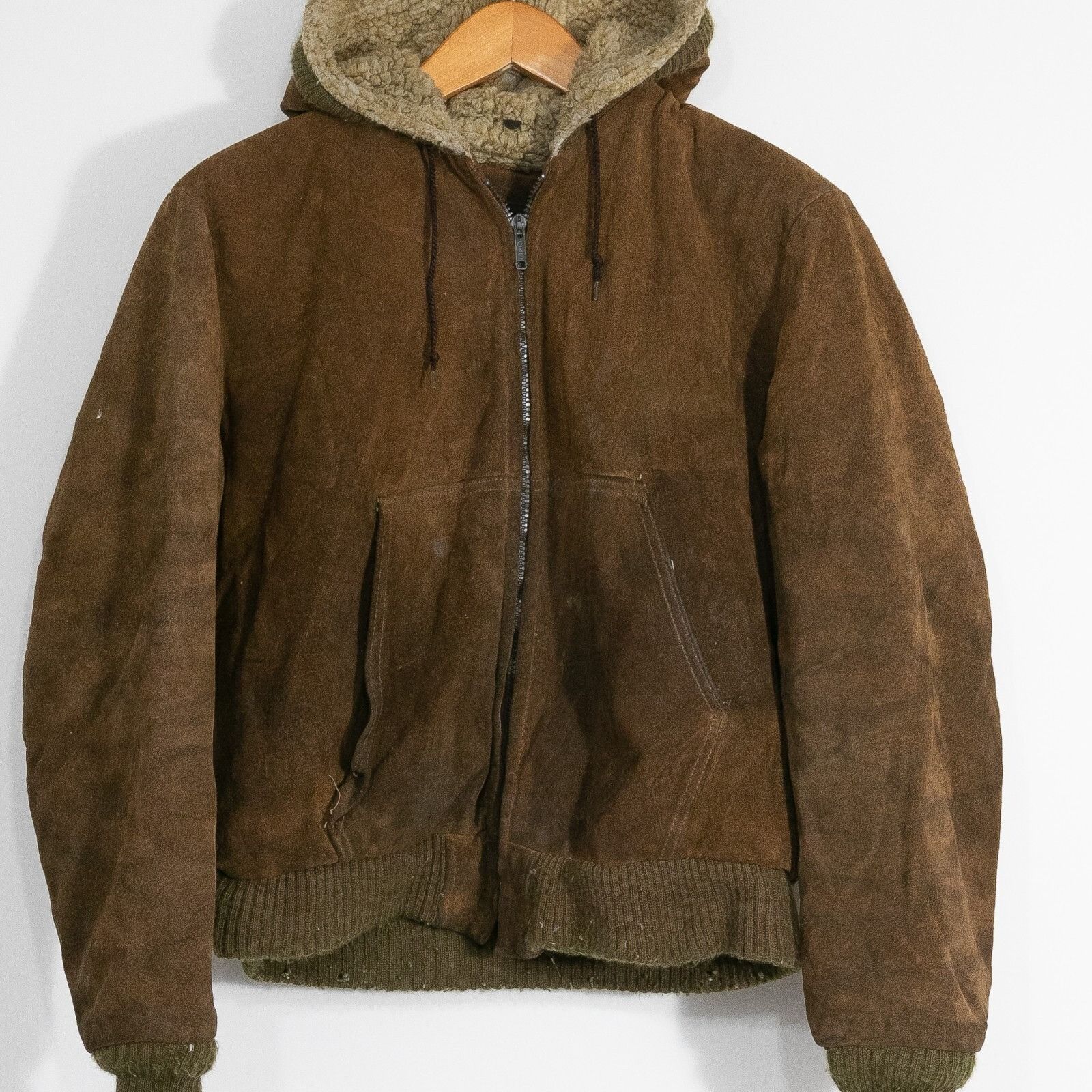 Cooper × Vintage Vintage Cooper Rough Out Suede Sherpa Jacket 40 - Distressed Size US M / EU 48-50 / 2 - 2 Thumbnail