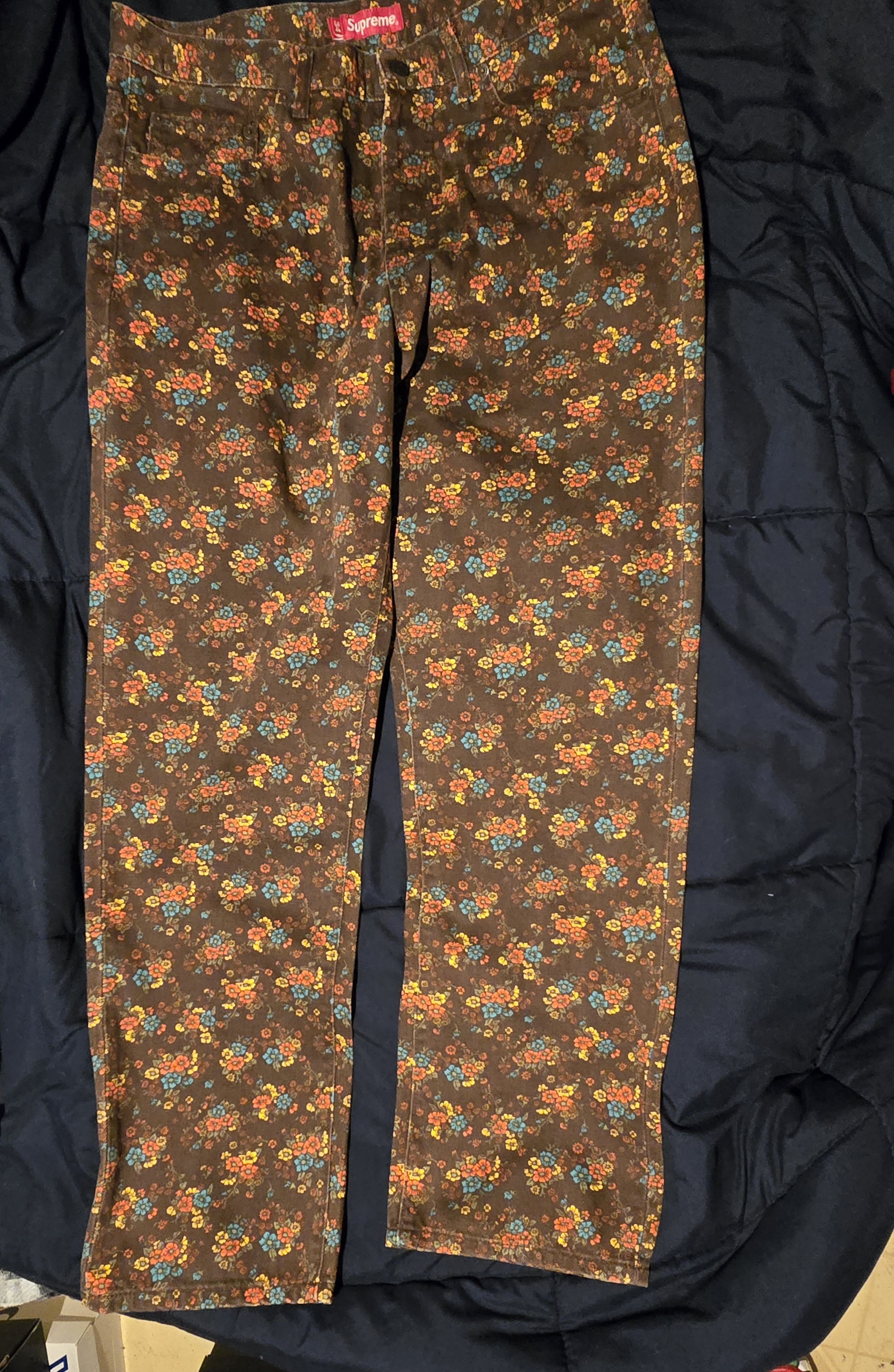 Supreme Supreme Regular Jean 'Flowers' (SS22). | Grailed