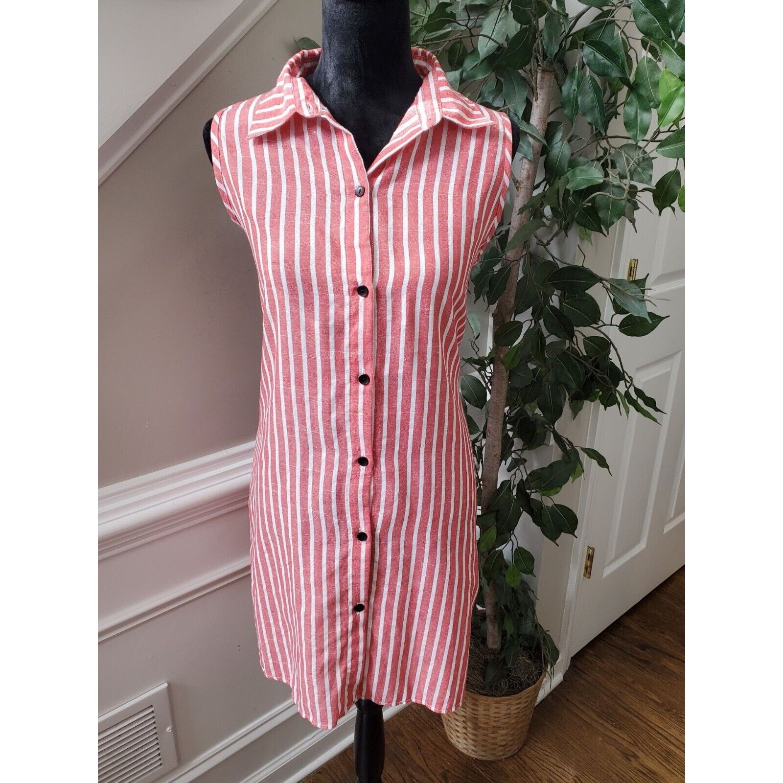 Other Pitzy Shop Collared Sleeveless Button Front Shirt Dress M Size M / US 6-8 / IT 42-44 - 4 Thumbnail