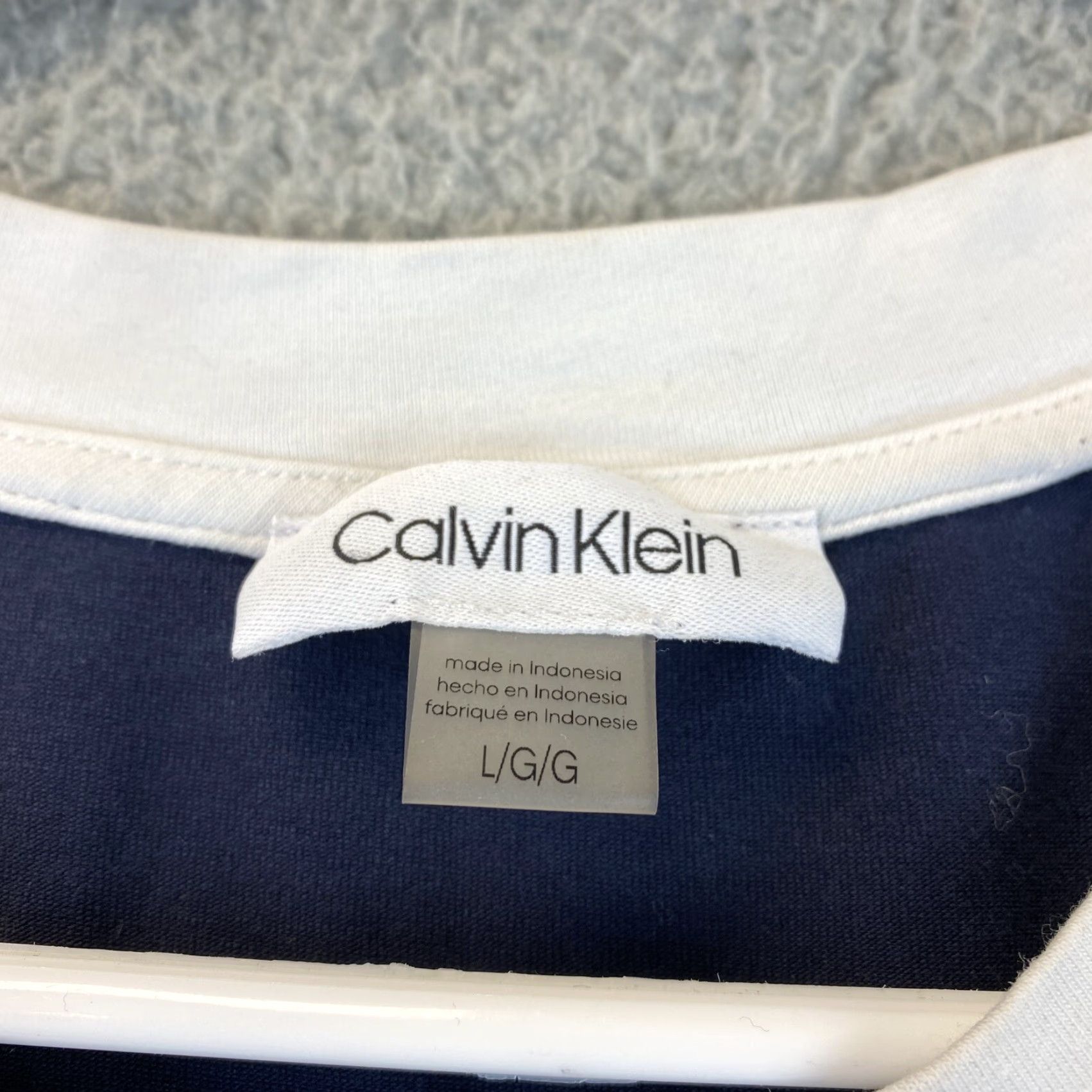 Calvin Klein CALVIN KLEIN Navy Blue T-Shirt Dress Women's Size Large Sleeveless Knee Length Size L / US 10 / IT 46 - 3 Thumbnail