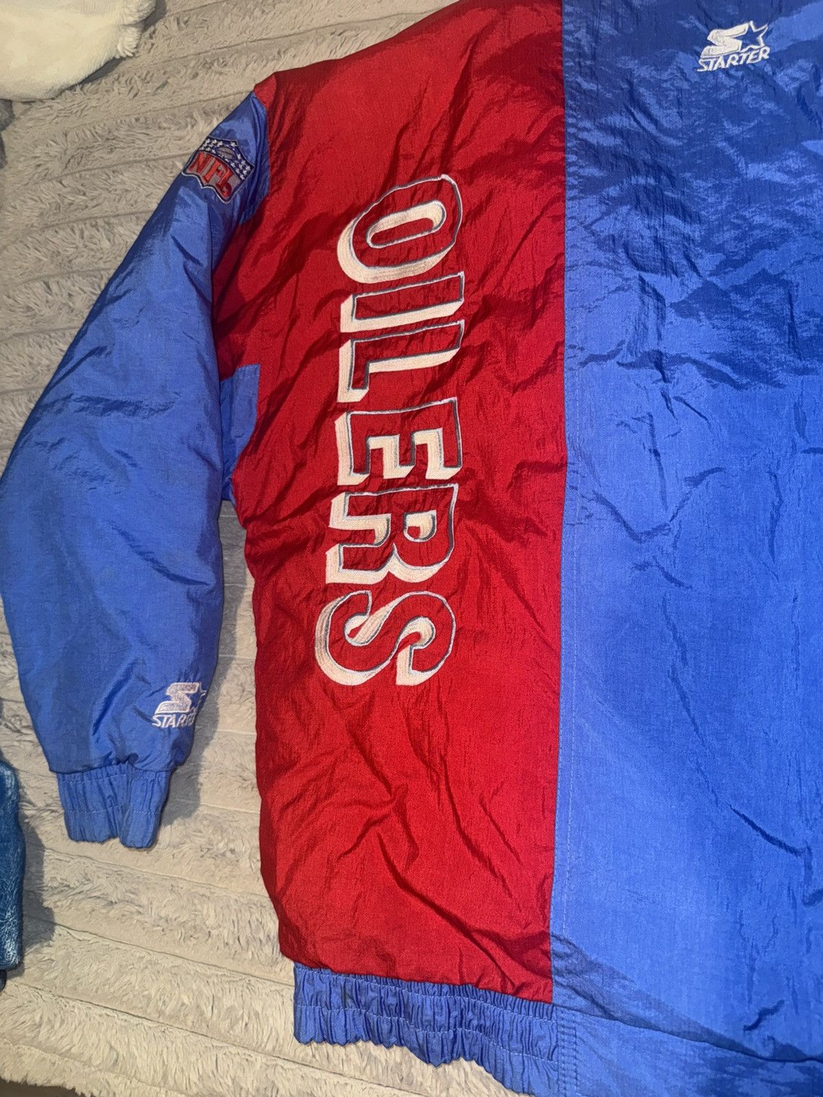 NFL houston oilers 90s vintage rare texas puffer jacket coat 80s Size US L / EU 52-54 / 3 - 5 Thumbnail