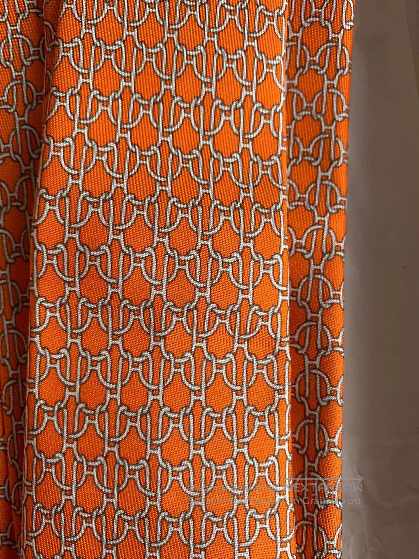 Hermes Hermès Orange Silk Tie. Size ONE SIZE - 7 Thumbnail