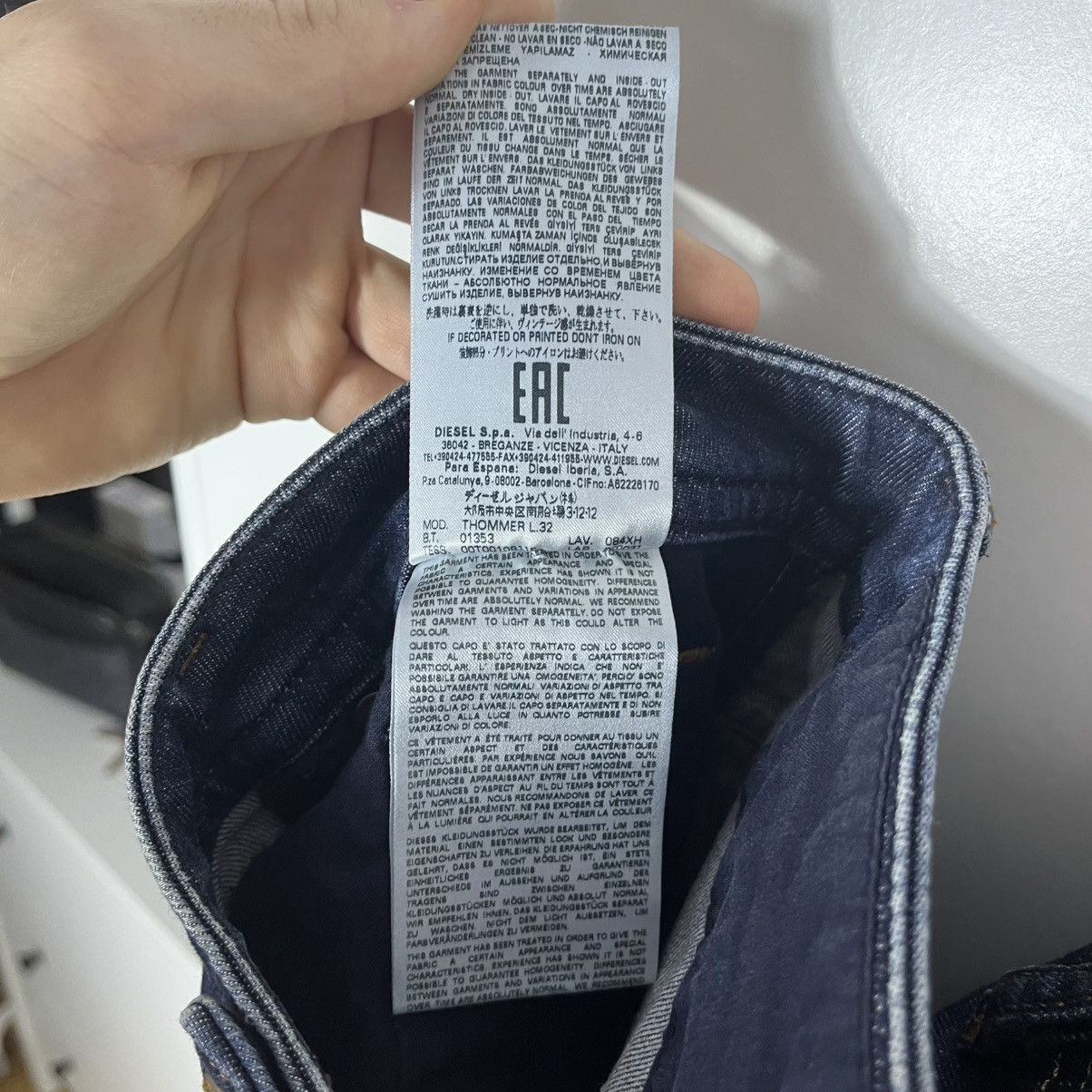Diesel Vintage Diesel Thommer Denim Blue Jeans Streetwear Y2K Size US 29 - 7 Thumbnail