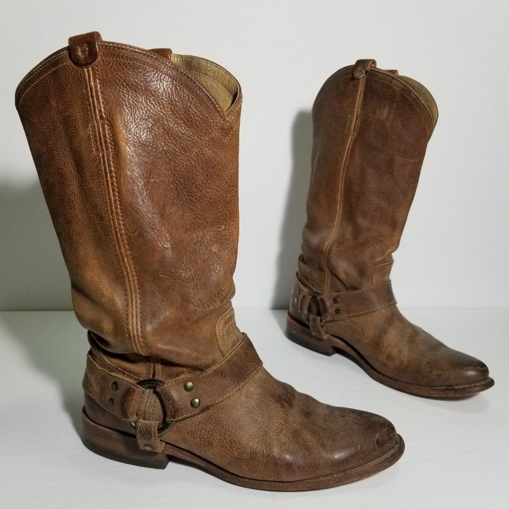 Frye wyatt harness ankle boots deals