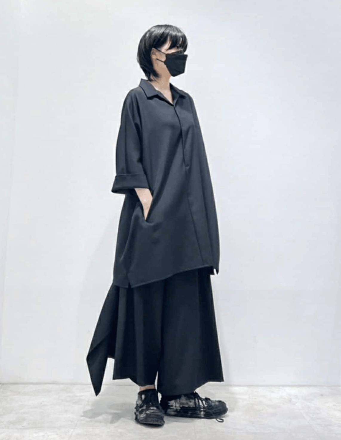 Yohji Yamamoto Yohji Yamamoto Femme - WOOL BACKSIDE WRAP S PANTS Size 40" / US 18 - 8 Thumbnail