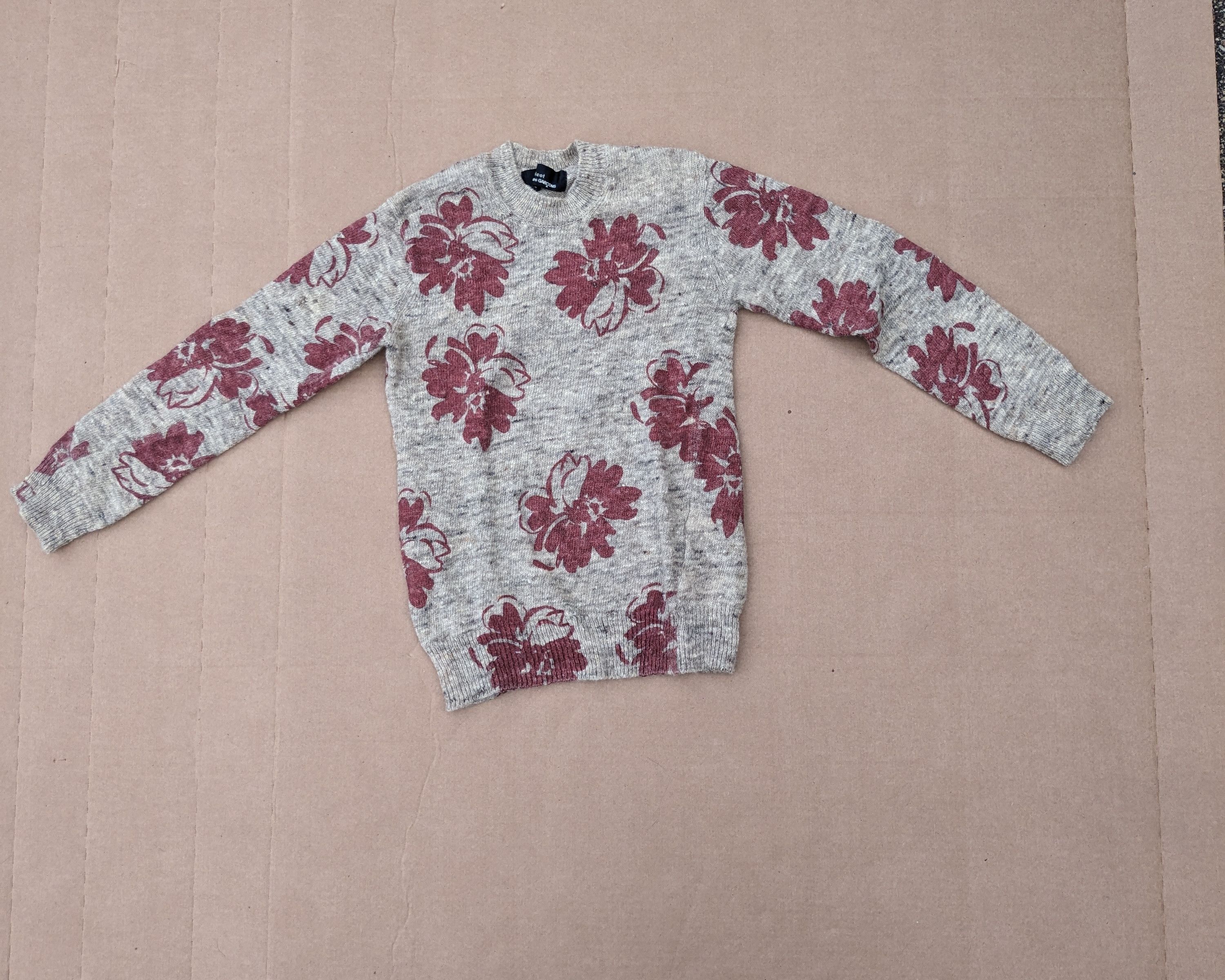 Comme des Garcons 1997 Comme Des Garcons Vintage Floral Sweater Size M / US 6-8 / IT 42-44 - 1 Thumbnail