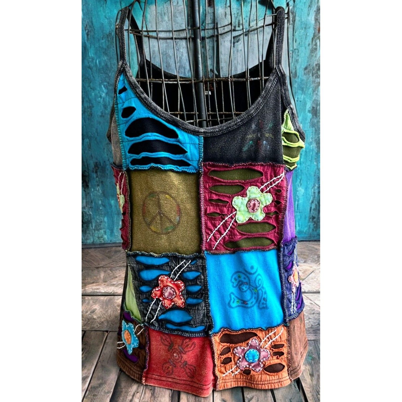 Vintage Vintage Rising International Sleeveless Top Large Distressed Size L / US 10 / IT 46 - 3 Thumbnail