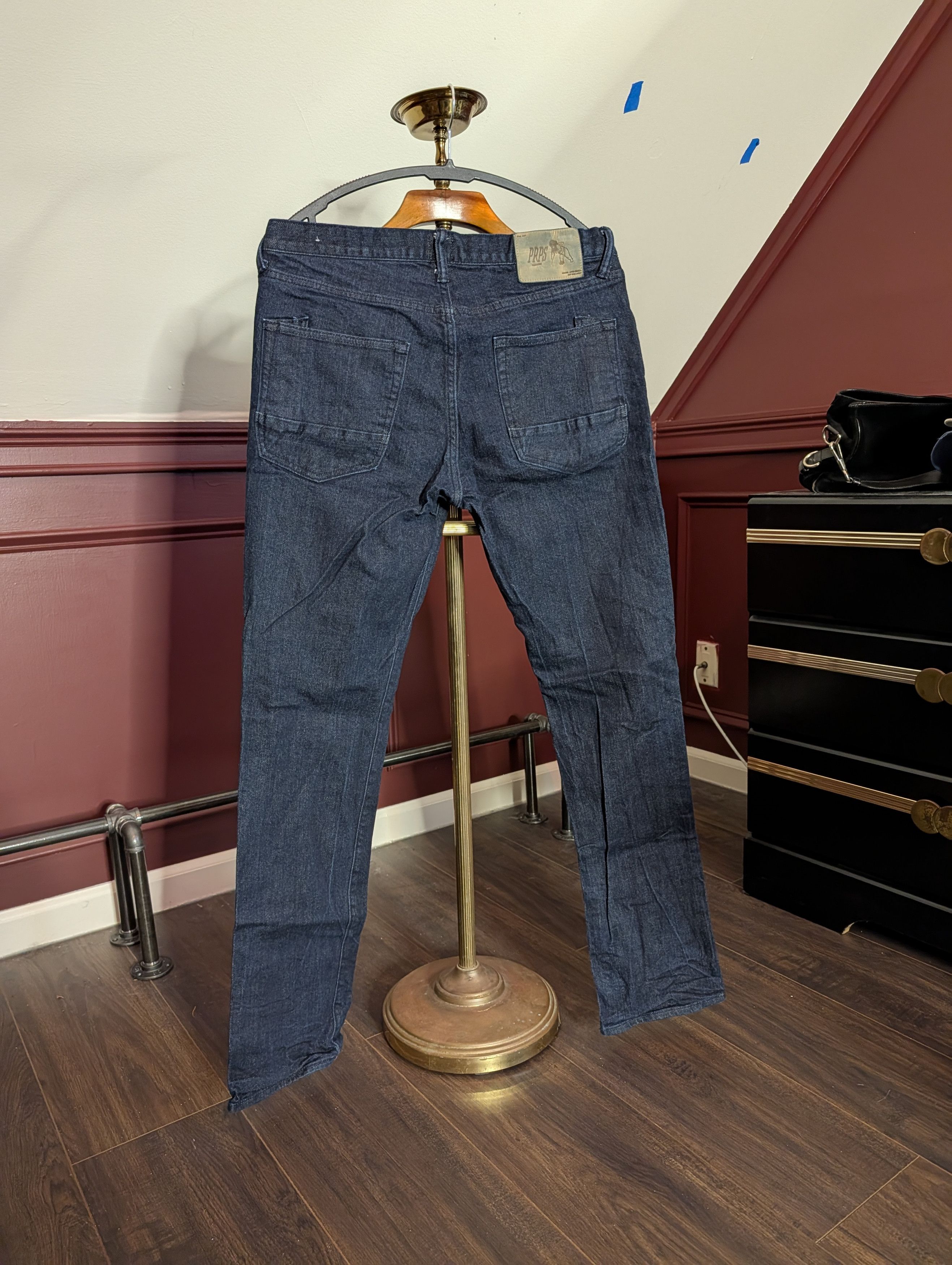 Prps Demon indigo corduroy boro patch blue denim slim jeans Size US 34 / EU 50 - 8 Thumbnail