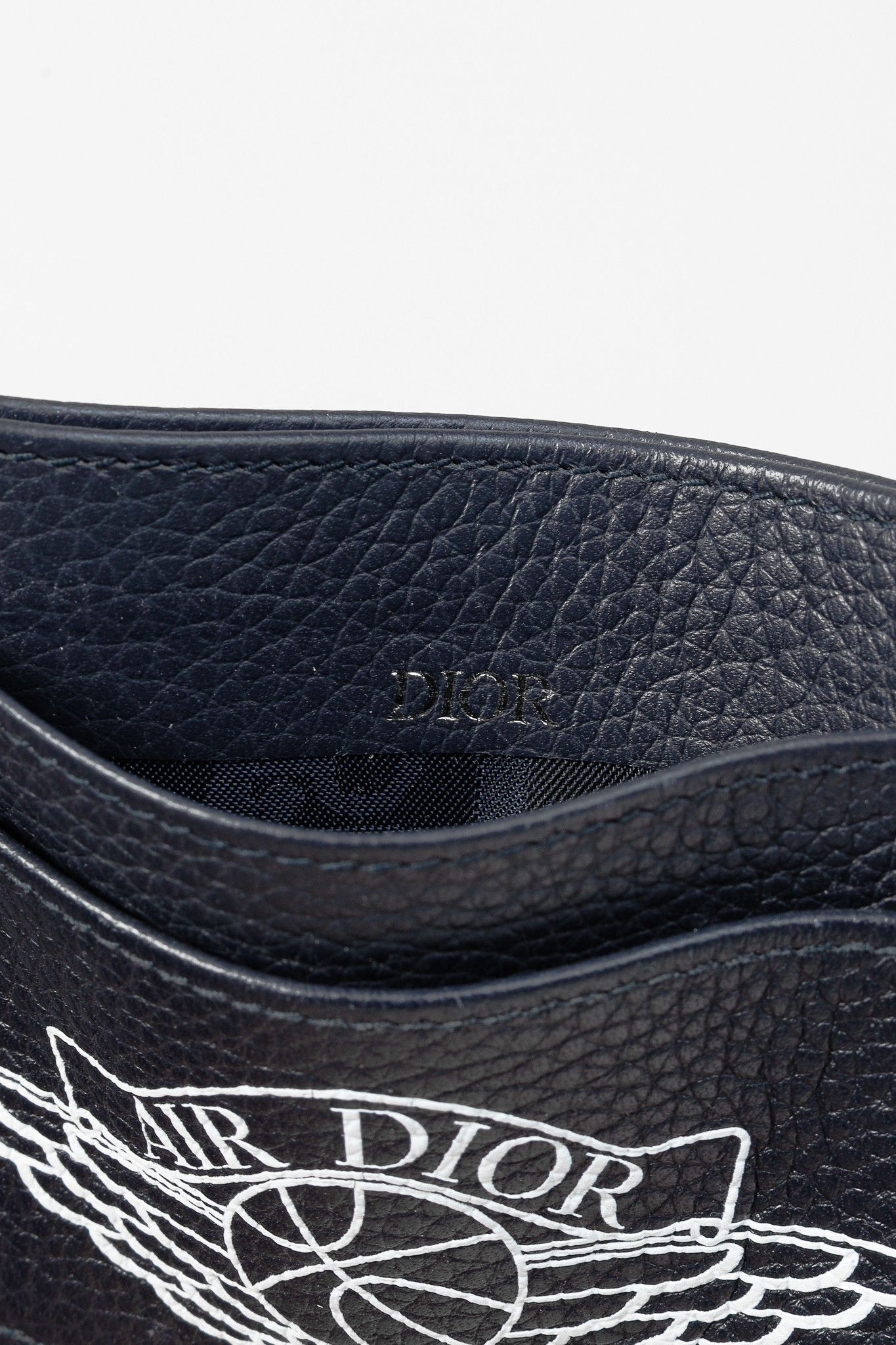 Dior Dior x Air Jordan Wings Navy Leather Card Holder Size ONE SIZE - 4 Thumbnail