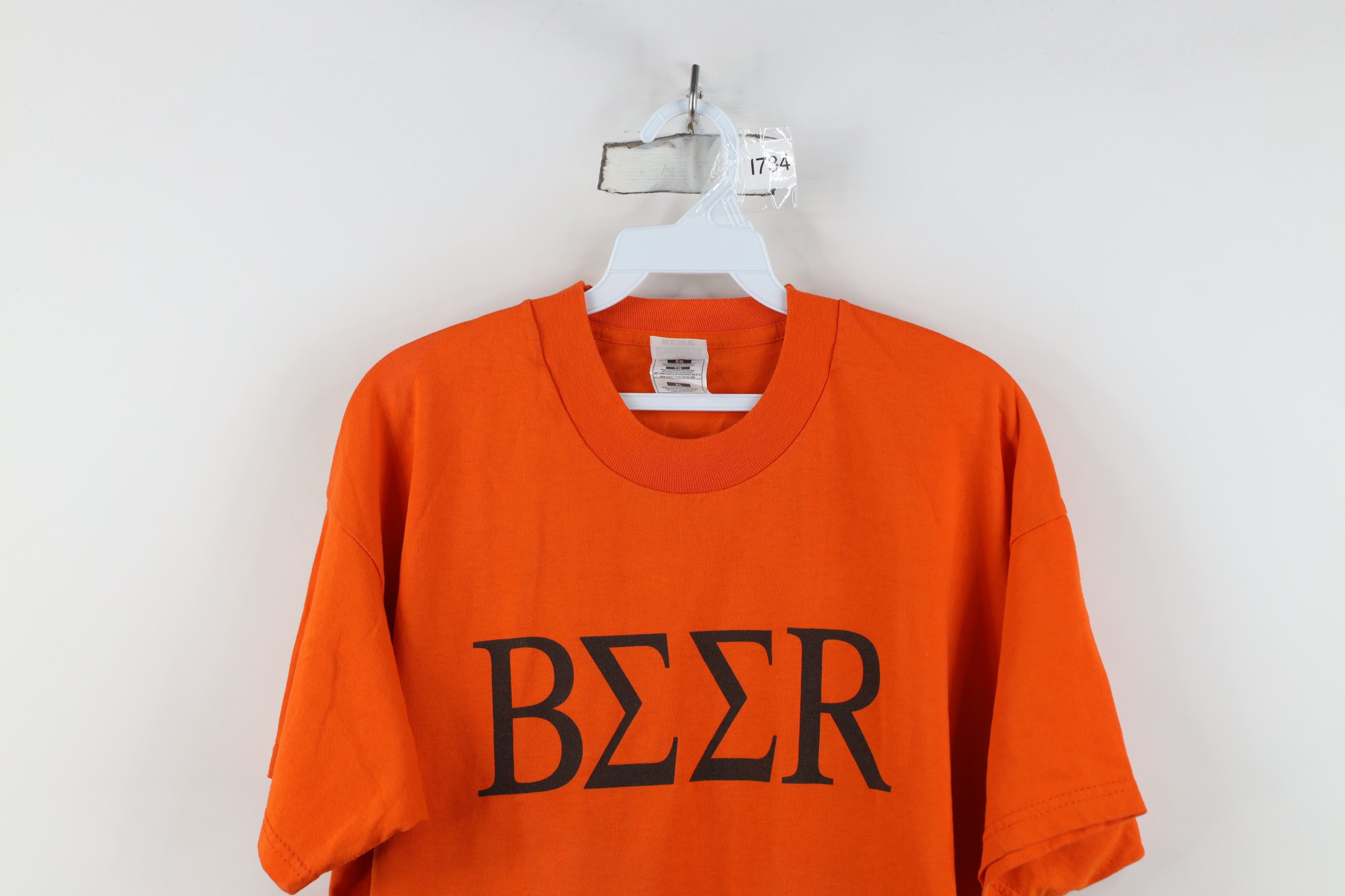 Vintage Vintage 90s Streetwear Fraternity Greek Letter Beer T-Shirt Size US XL / EU 56 / 4 - 2 Thumbnail