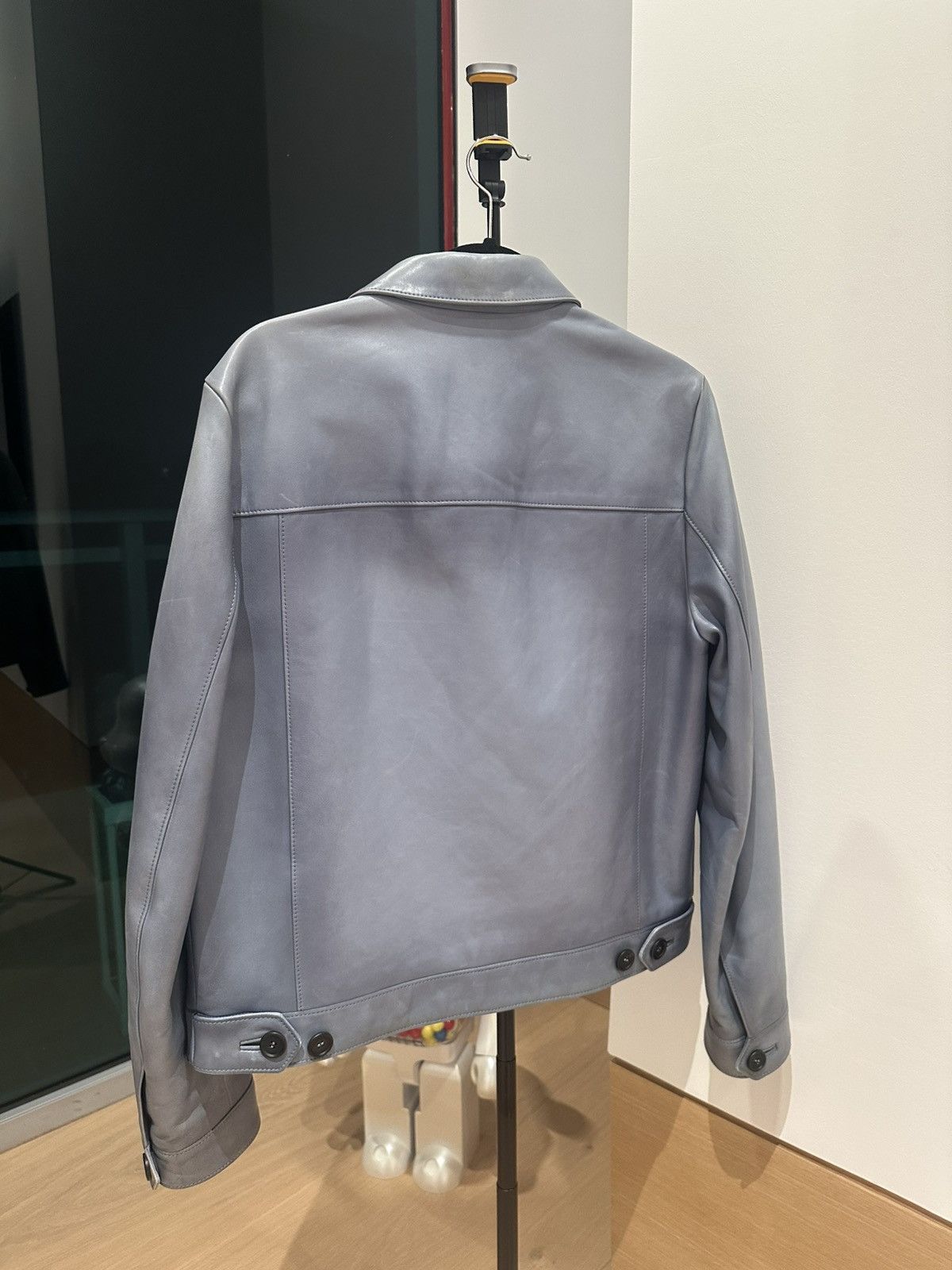 Prada Lambskin 2019 Leather Denim Jacket Size US M / EU 48-50 / 2 - 2 Thumbnail