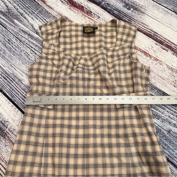 Other Debbie Shuchat Wool Plaid Sheath Midi Dress Size XL / US 12-14 / IT 48-50 - 7 Thumbnail