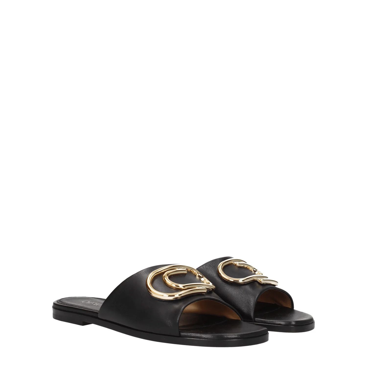 Off-White ob1o1e1124 Leather Slippers and Clogs in Black Size US 8 / IT 38 - 2 Thumbnail