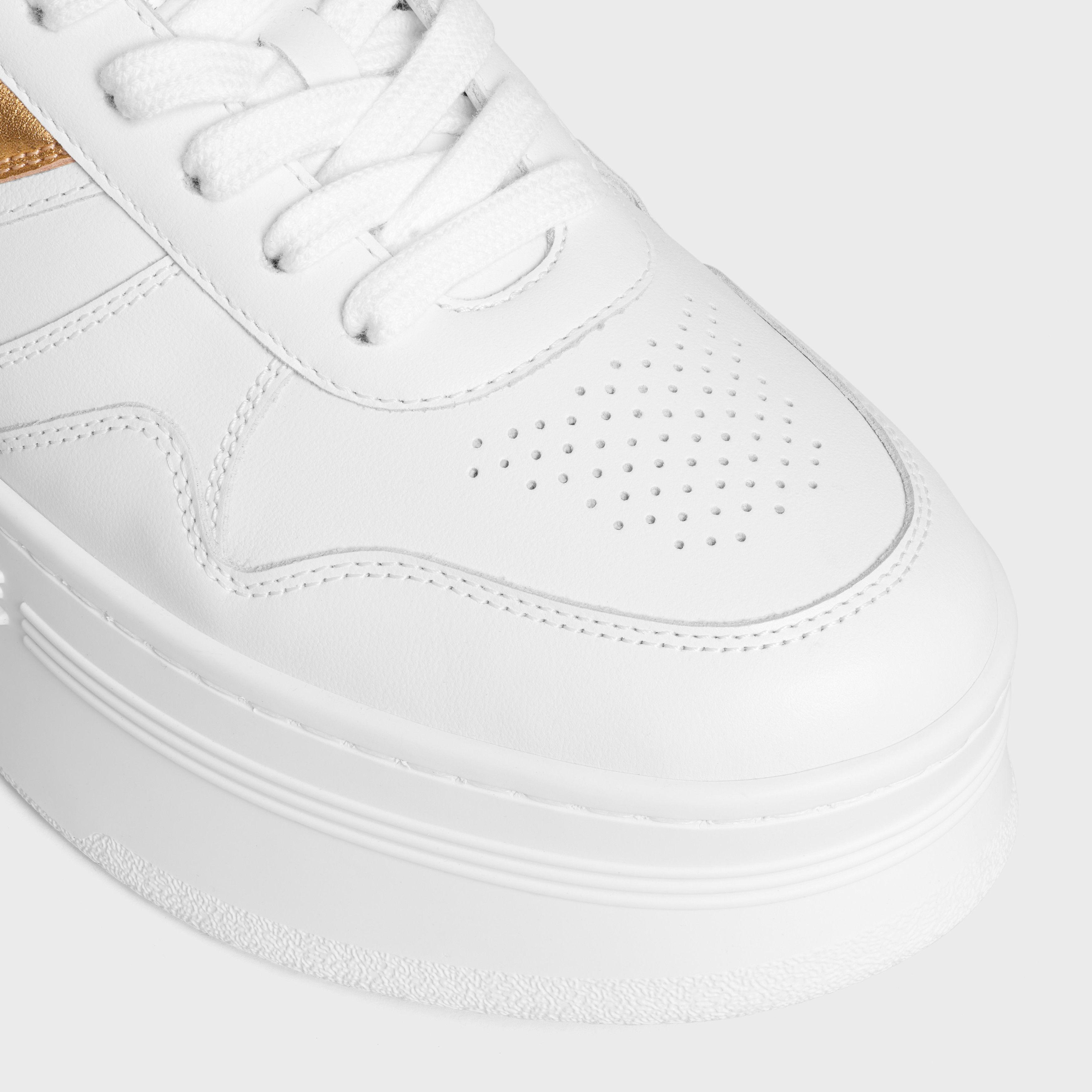 Celine o1bcso1str0925 346163544C Low-Top Sneakers Optic White/Gold Size US 6 / IT 36 - 4 Thumbnail