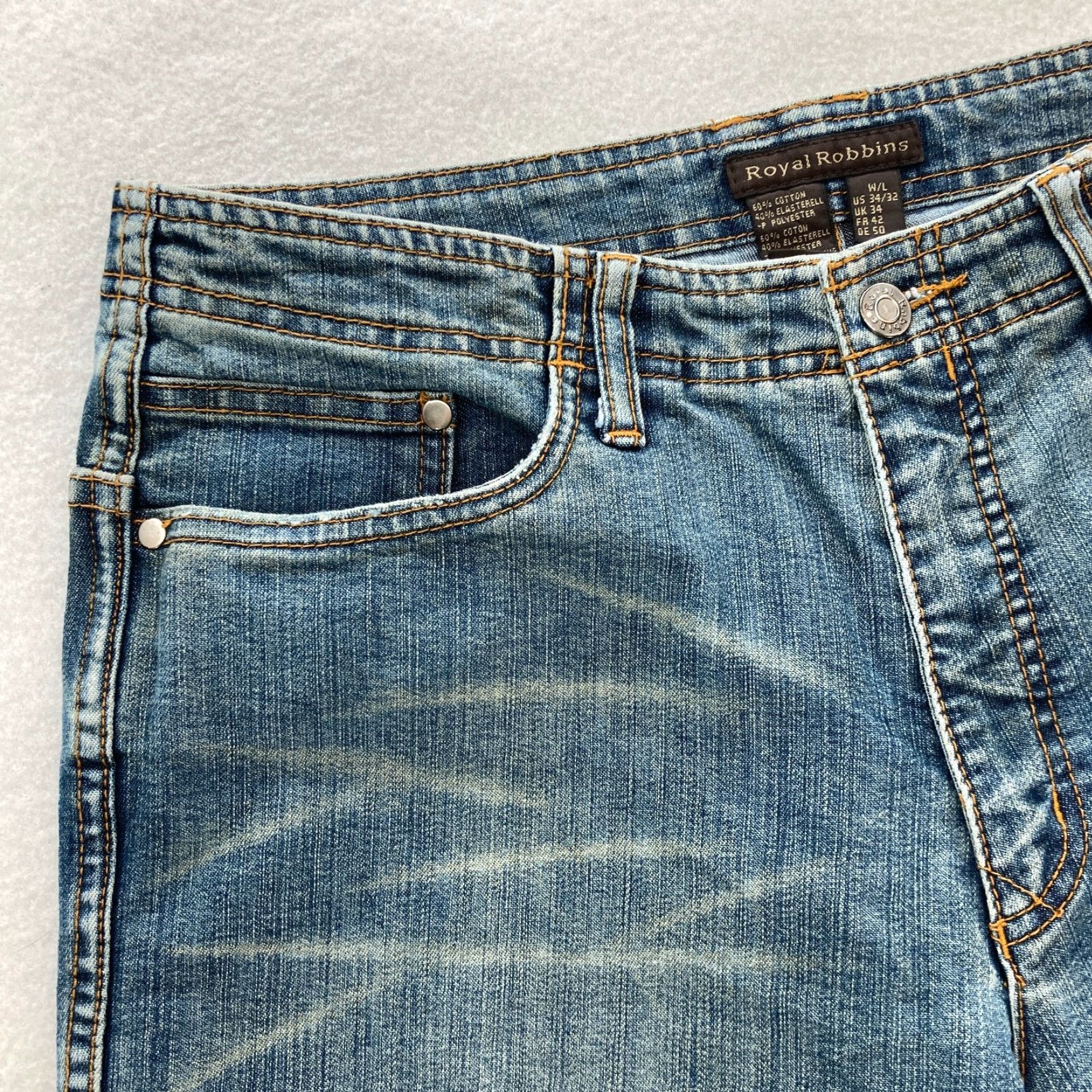 Royal Robbins VINTAGE Royal Robbins Jeans Mens 34x32 Relaxed Straight Leg Blue Denim Hong Kong Size US 34 / EU 50 - 3 Thumbnail