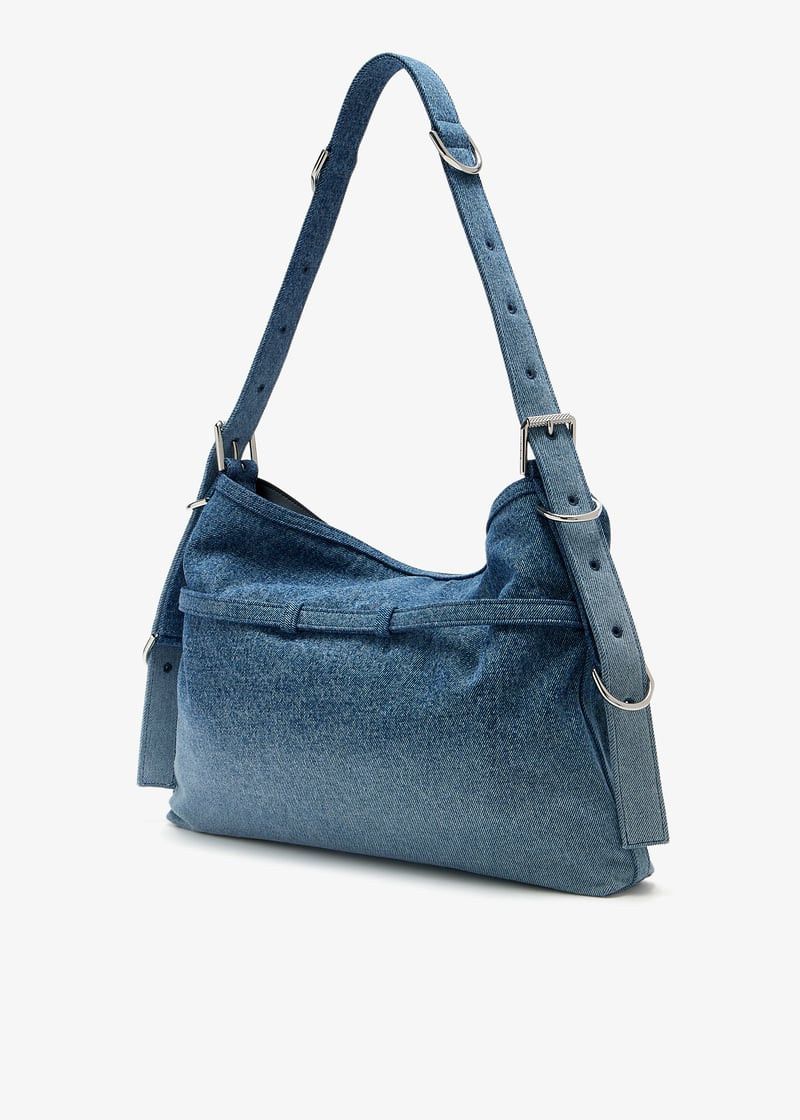 Givenchy o1srvl11e0625 Size:OS/ Voyou Medium Bag in Blue Denim Size ONE SIZE - 3 Thumbnail