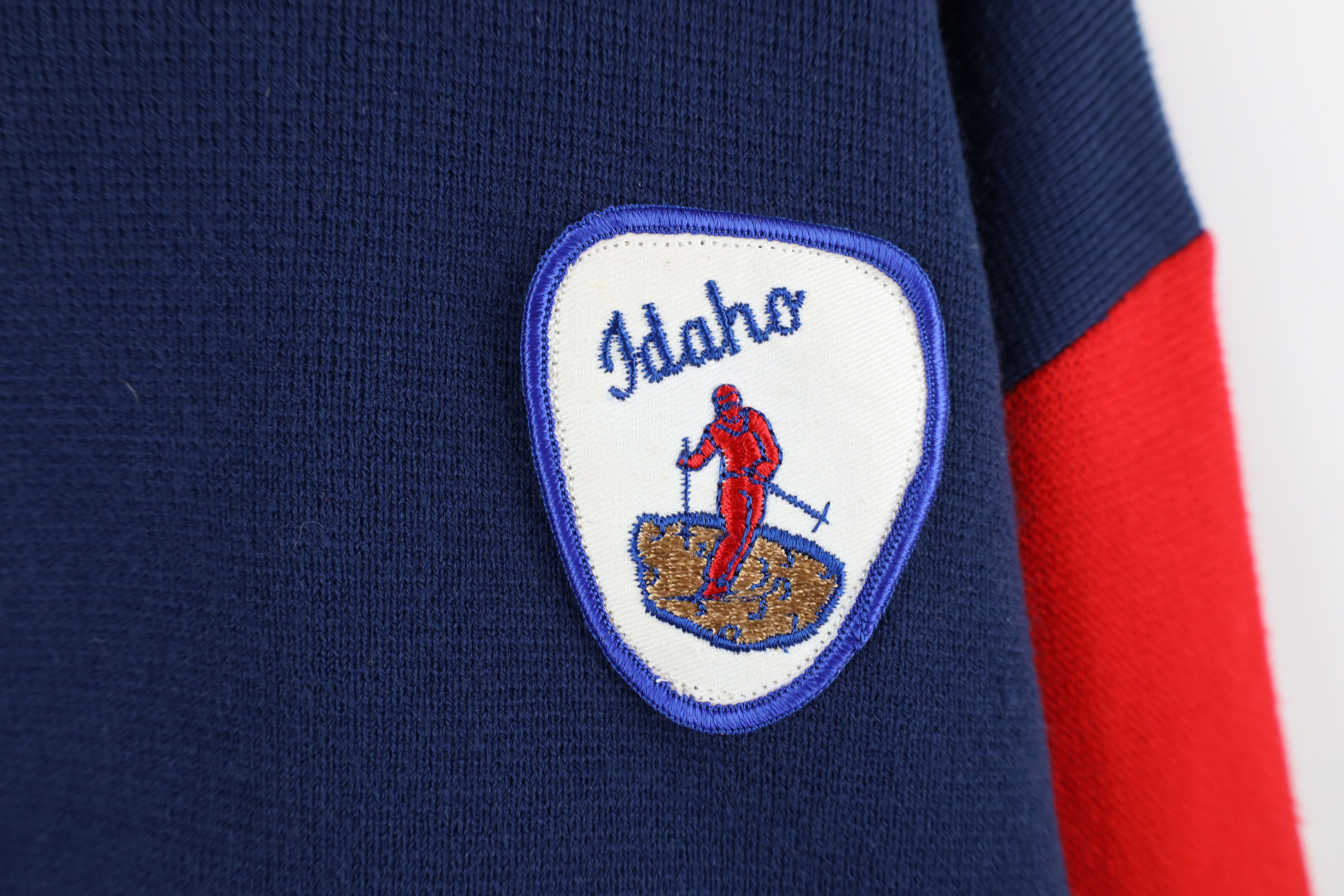 Vintage Vintage 70s Streetwear Idaho Ski Skiing Mock Neck Sweater Size US XL / EU 56 / 4 - 4 Thumbnail