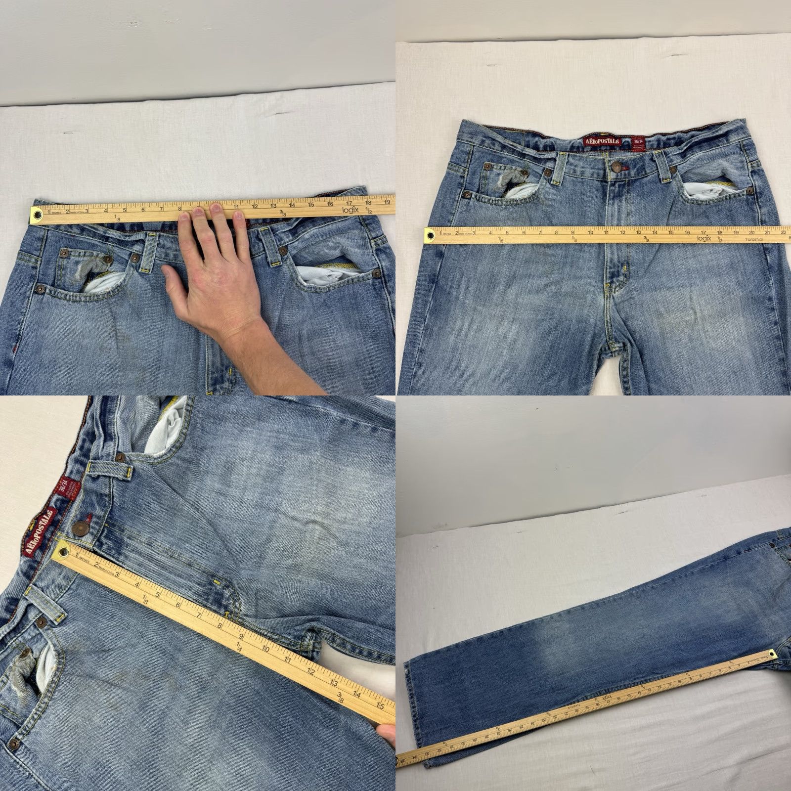 Vintage VINTAGE Aéropostale Jeans Men 36x34 Baggy Relaxed Punk Grunge Hipster 90s Jeans Mens Size US 36 / EU 52 - 8 Thumbnail