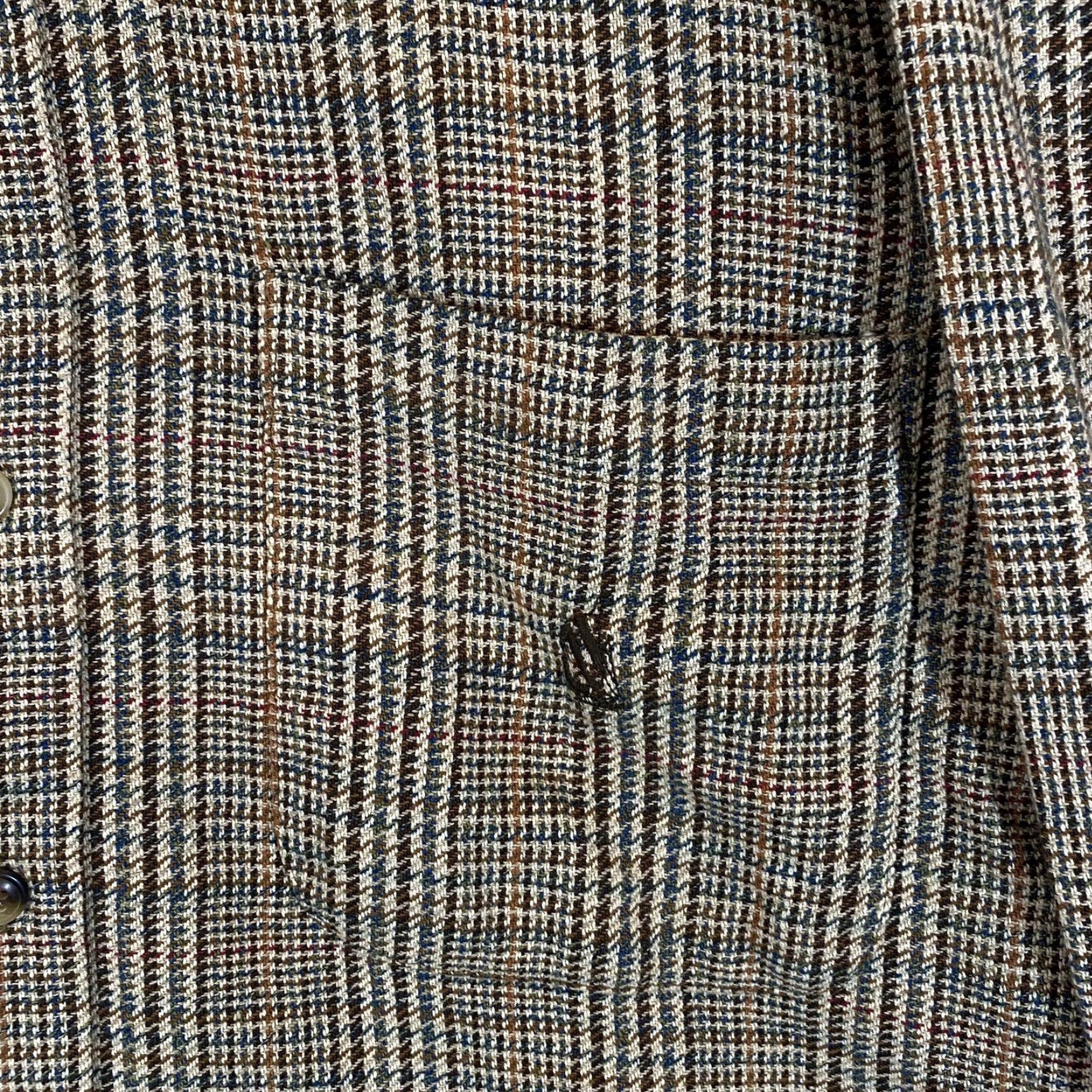 Nautica VINTAGE Nautica Shirt Mens Large Brown Check Long Sleeve Button Down Shirt - 90s, Regular Fit, Cotton, Collared, Button-Up, Classic 3-4 Season Size 42R - 4 Thumbnail