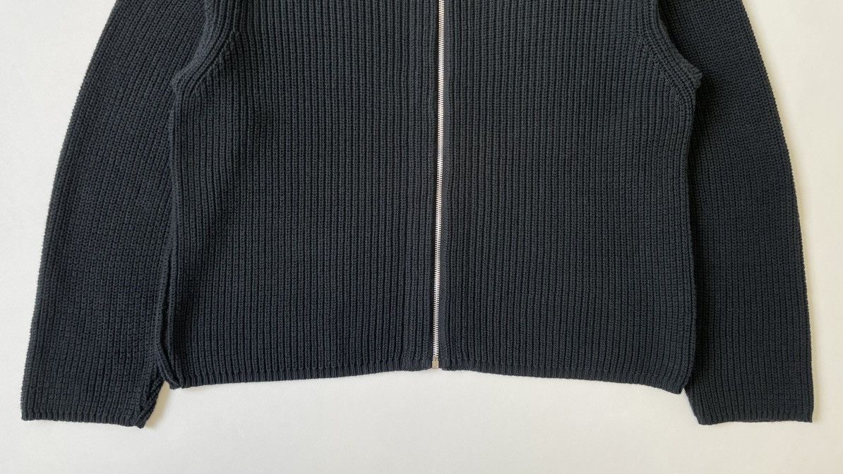 Dries Van Noten 1990s Ribbed Zip Knit Cotton Cardigan Size US L / EU 52-54 / 3 - 7 Thumbnail