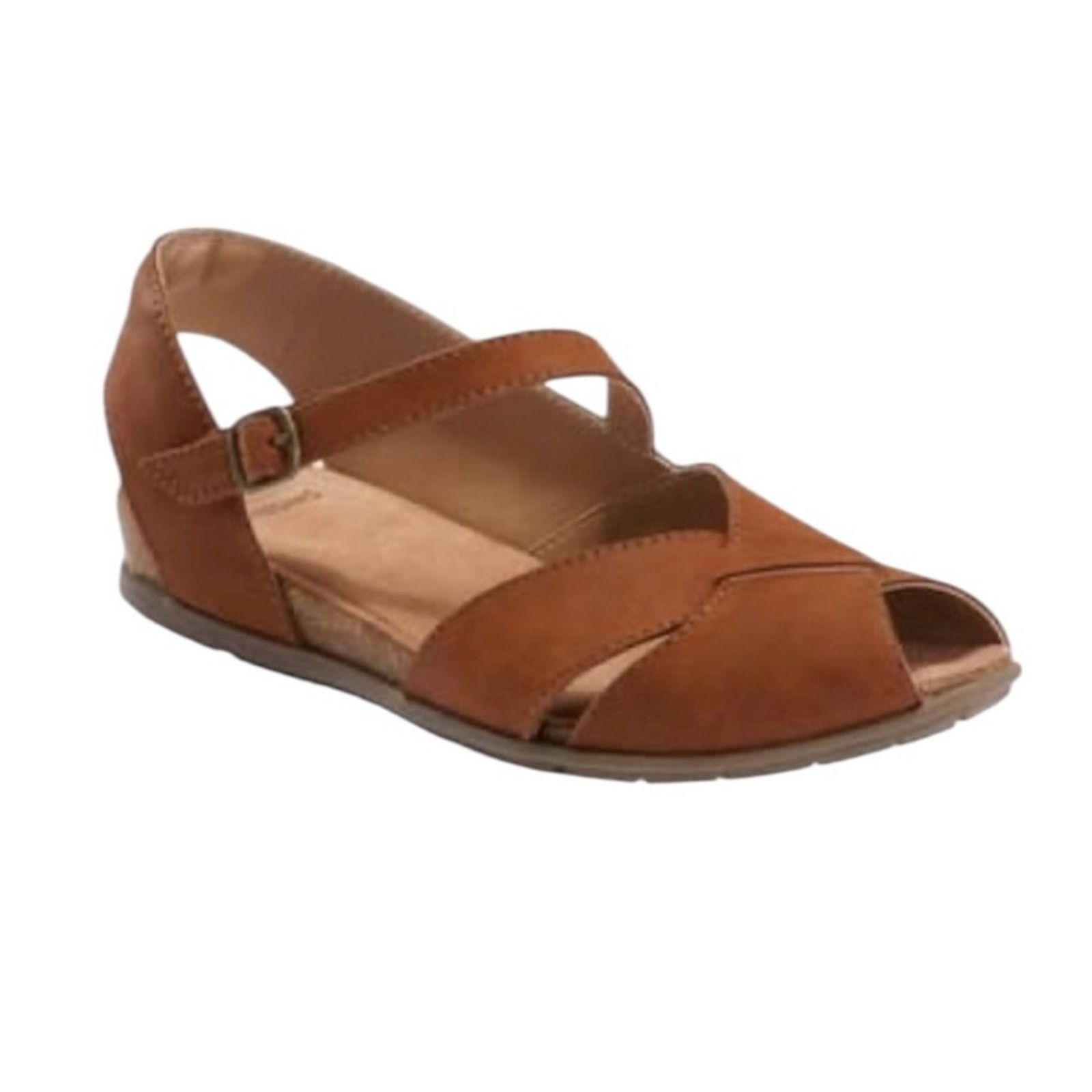 Earth Origins Brown Palomos Percy Wedge Sandal SZ 11