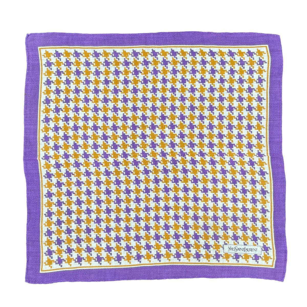 Yves Saint Laurent Yves Saint Laurent YSL Abstract Pattern Multicolor Scarf Size ONE SIZE - 3 Thumbnail