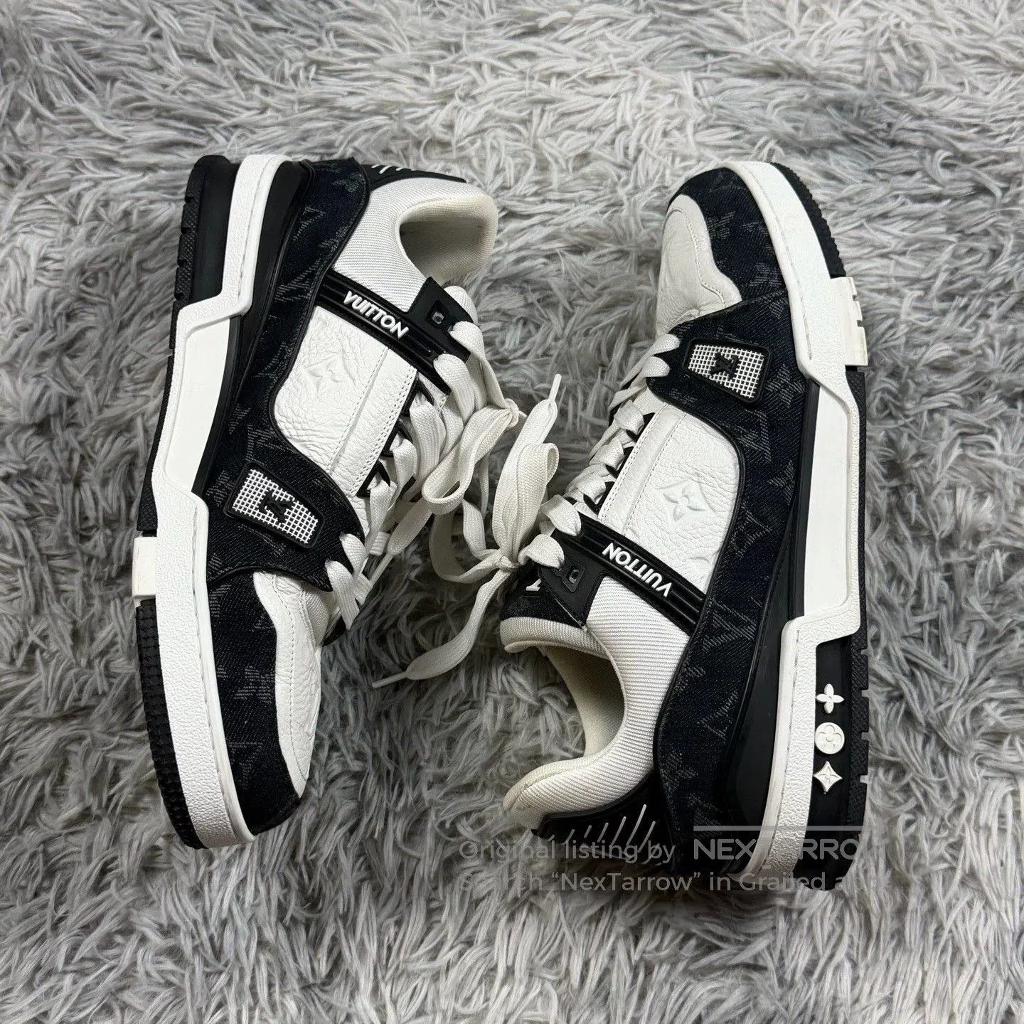 Louis Vuitton lv trainer black and white sneakers size 8.5. Size US 8.5 / EU 41-42 - 7 Thumbnail