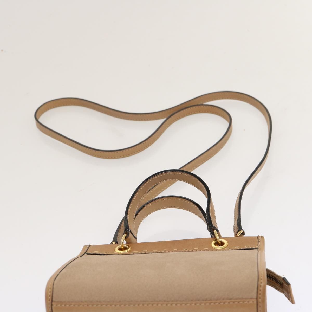 Celine CELINE Hand Bag Leather Beige Size ONE SIZE - 8 Thumbnail