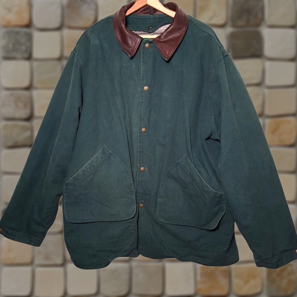 Vintage VINTAGE Woolrich Barn Chore Jacket Men XL Hunter Green Serape Blanket Lined USA Size US XL / EU 56 / 4 - 1 Thumbnail