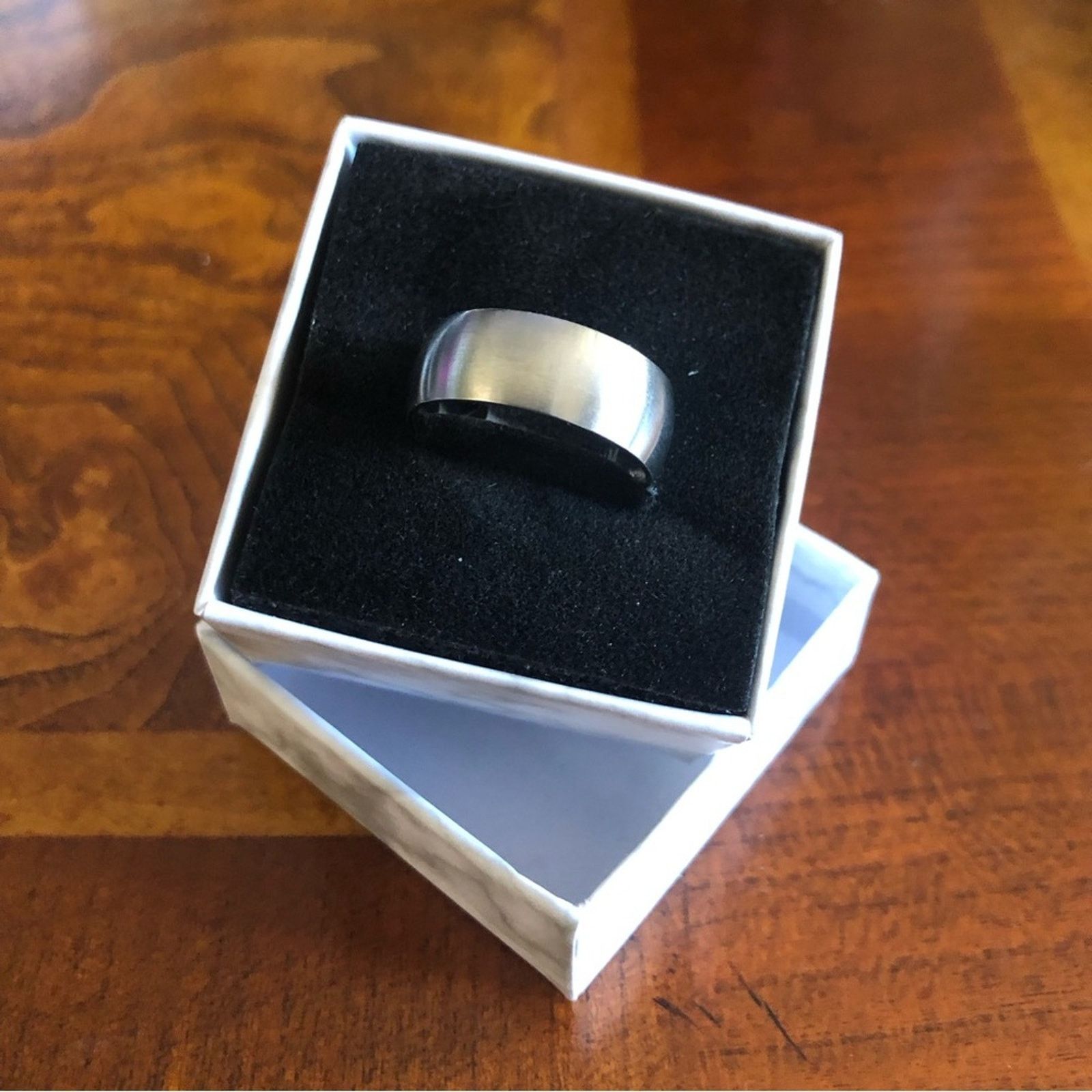 Jewelry Men’s matte frosted titanium steel band ring NWT 10 Size ONE SIZE - 3 Thumbnail