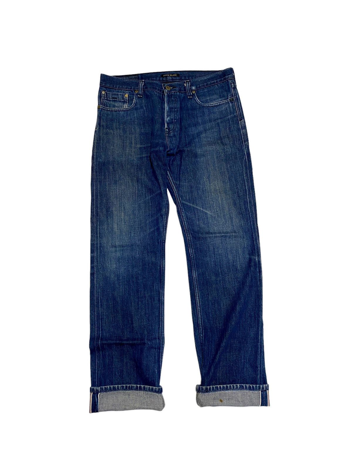 image of Distressed Denim x Levis Levi’S Black Red Line Selvedge in Blue, Men's (Size 33)
