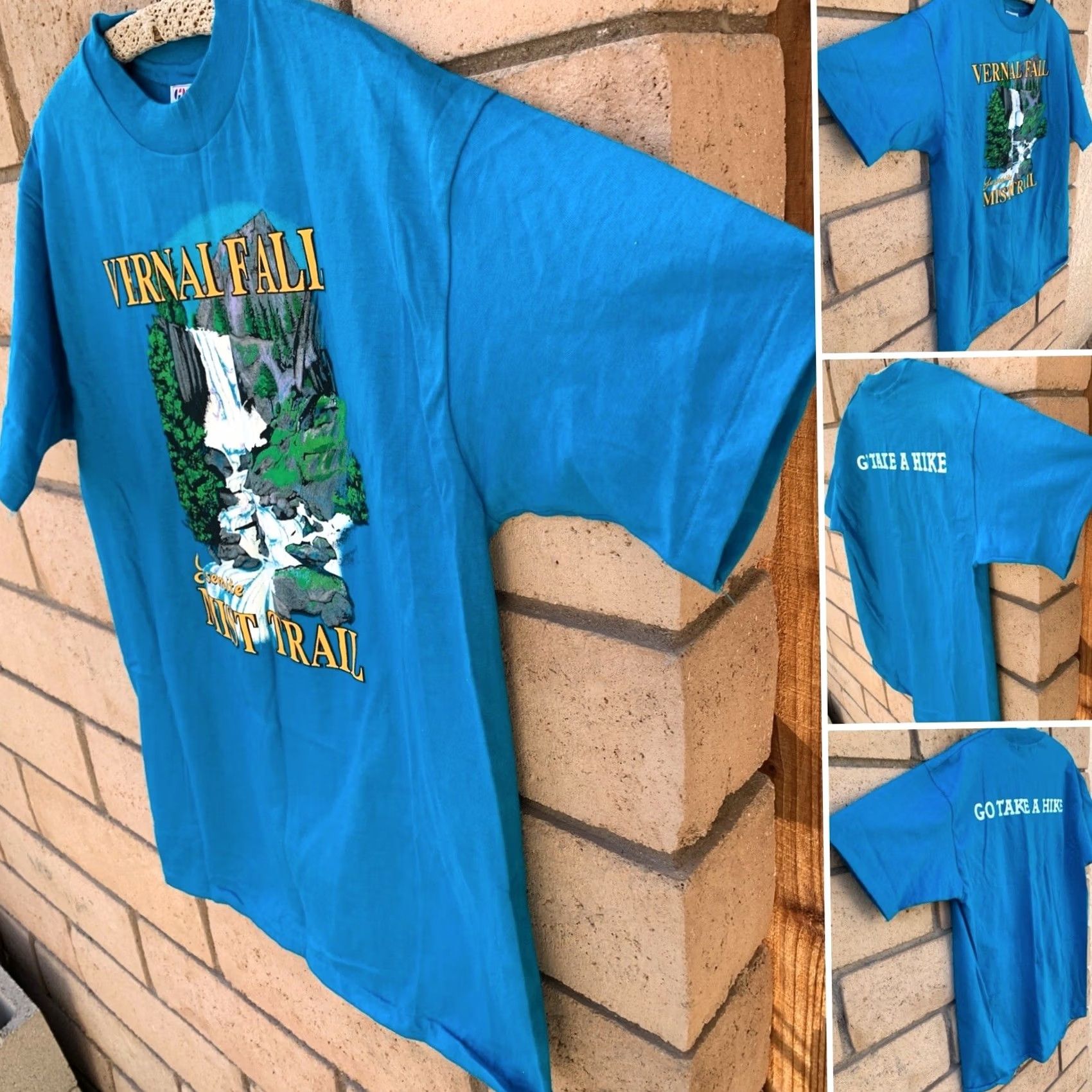 Hanes VINTAGE Hanes Beefy-T T Shirt XL blue 80s 90s California Nature Graphic Print Men XS? Size US XL / EU 56 / 4 - 2 Thumbnail
