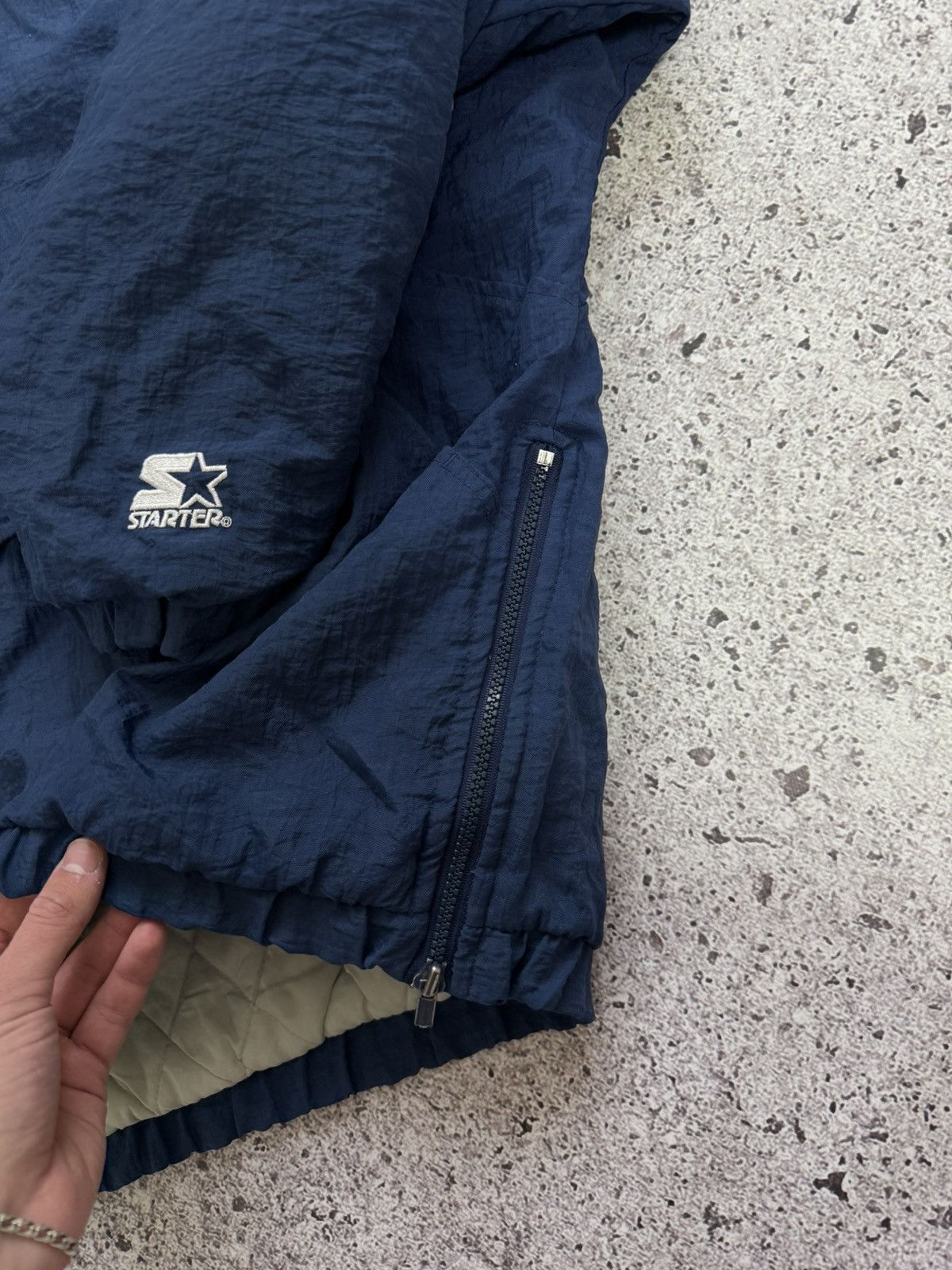 NFL × Starter × Vintage Vintage 1990’s NFL Starter Dallas Cowboys 1/2 ZIP Jacket Size US XL / EU 56 / 4 - 11 Thumbnail