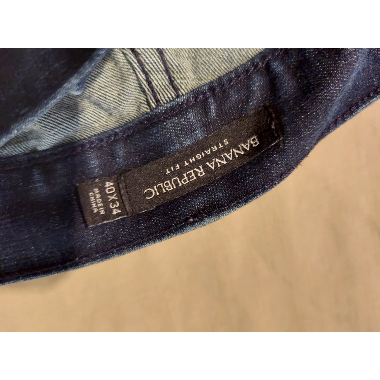 Banana Republic **Banana Republic Men's Straight Jeans 40x34 Blue Stretch** User: Vintage Banana Republic Men's Straight Jeans 40x34 Blue Stretch Size US 40 / EU 56 - 3 Thumbnail