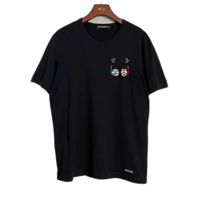 Dolce & Gabbana Dolce Gabbana Black Embroidered Short Sleeve Shirt Size US XXL / EU 58 / 5 - 1 Thumbnail