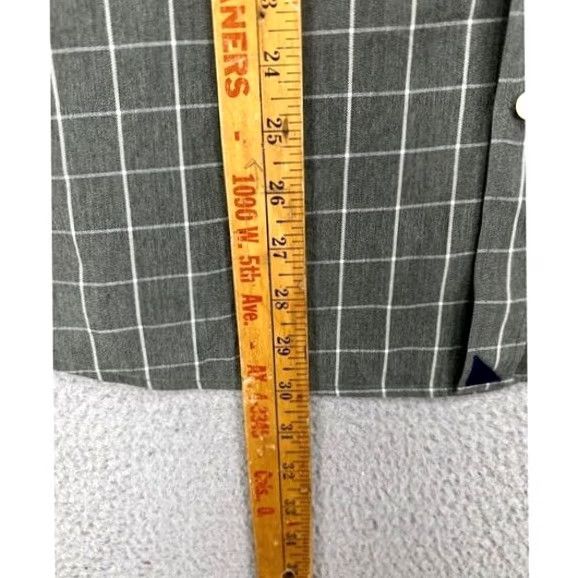 UNTUCKit UNTUCKit Shirt Button Up Mens 2XL Grey Slim Fit Long Sleeve Window Pane Check Size US XXL / EU 58 / 5 - 7 Thumbnail