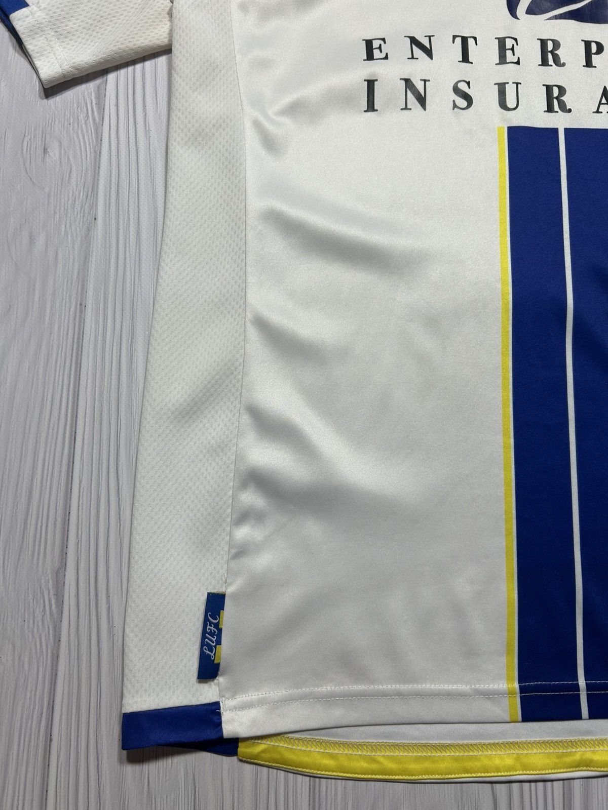 Macron Leeds United 2013 2014 Macron Soccer Jersey Size US L / EU 52-54 / 3 - 5 Thumbnail
