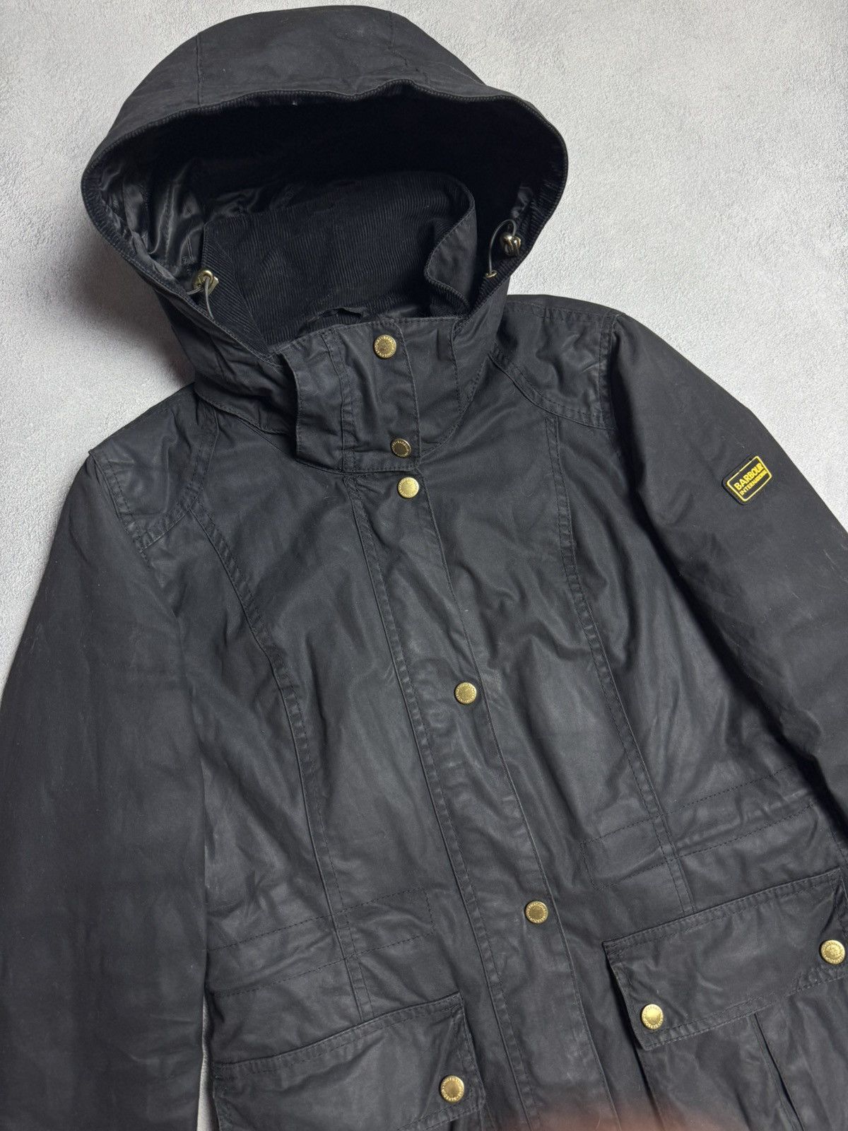 Barbour Barbour International Kirk Wax Cotton Hooded Jacket Size S / US 4 / IT 40 - 3 Thumbnail