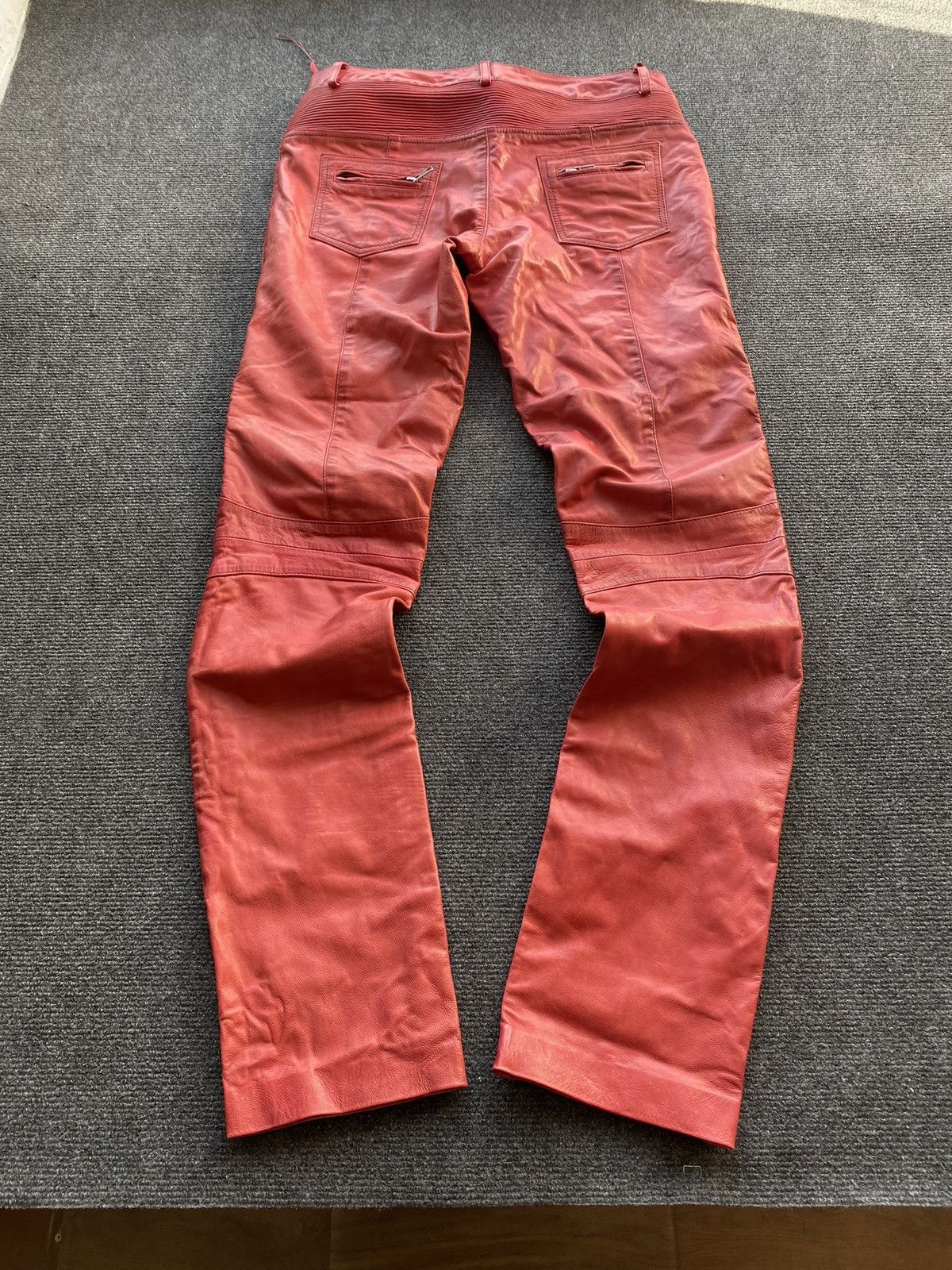 Japanese Brand 🔥Ricano Opium Punk Moto Racing Leather Pants 32 Goth emo Size 32" / US 10 / IT 46 - 15 Thumbnail