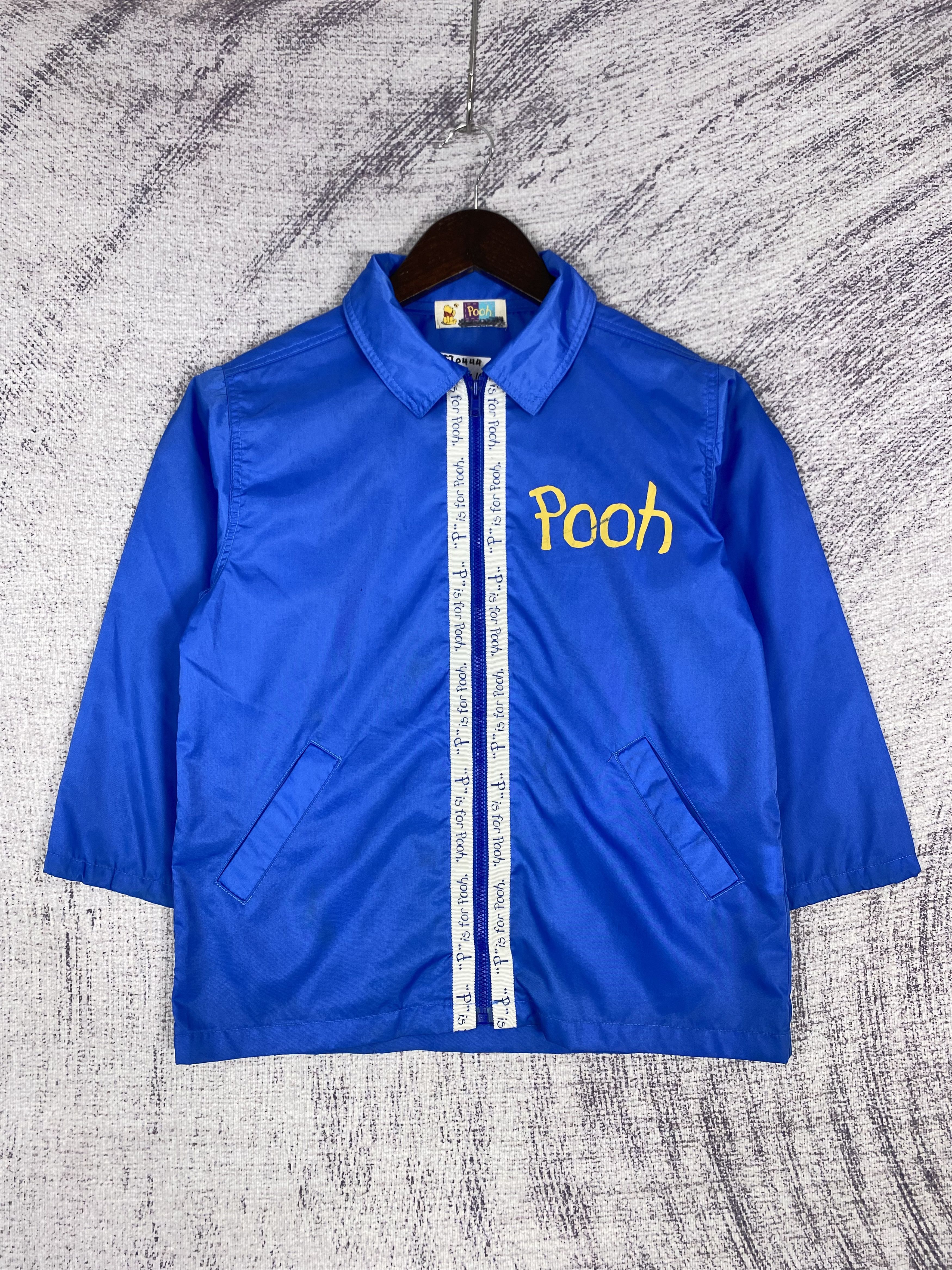 Anime 90s Vintage Winnie The Pooh Disney Embroidered Blue Stripe Size US XS / EU 42 / 0 - 1 Thumbnail