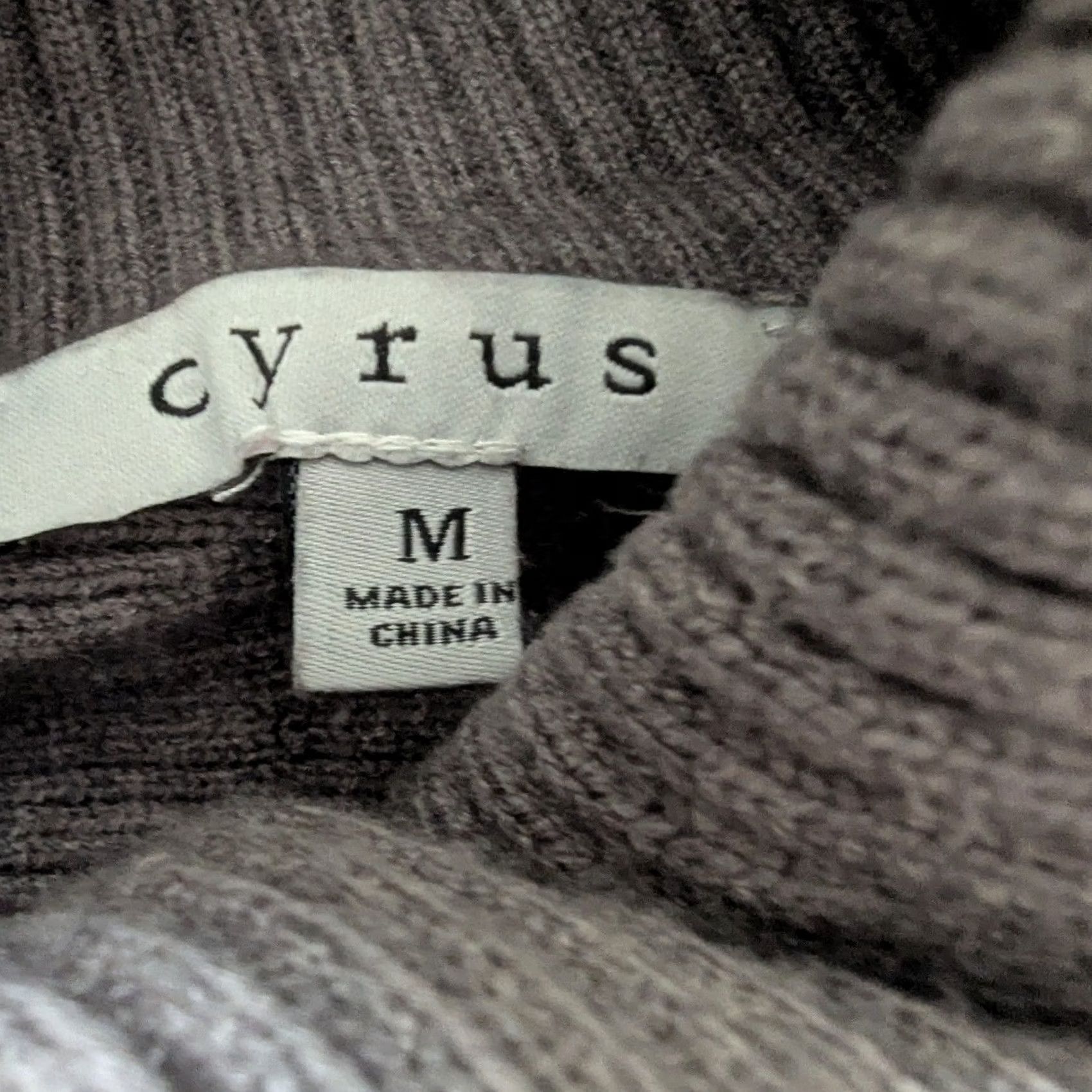 Vintage Cyrus Gray Ribbed Turtleneck Boxy Sweater Dolman Sleeve High Low Women's Size M Size M / US 6-8 / IT 42-44 - 3 Thumbnail